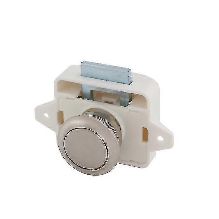 Cabinet Push Button Latch for RV, Camper and Motorhome - White Color