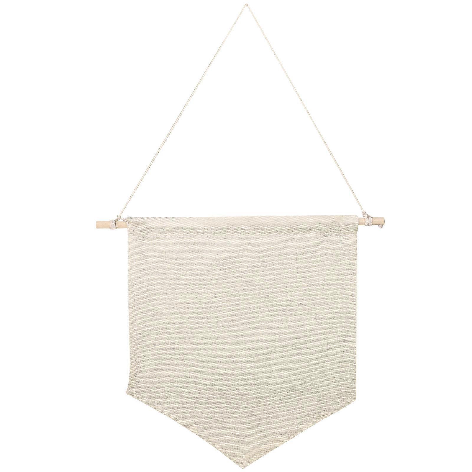 Beige Canvas Pennant Banner for Wall Decoration Made of Quality Canvas Nice Stitching Not Easy to Tear 8.66x5.9 Inches