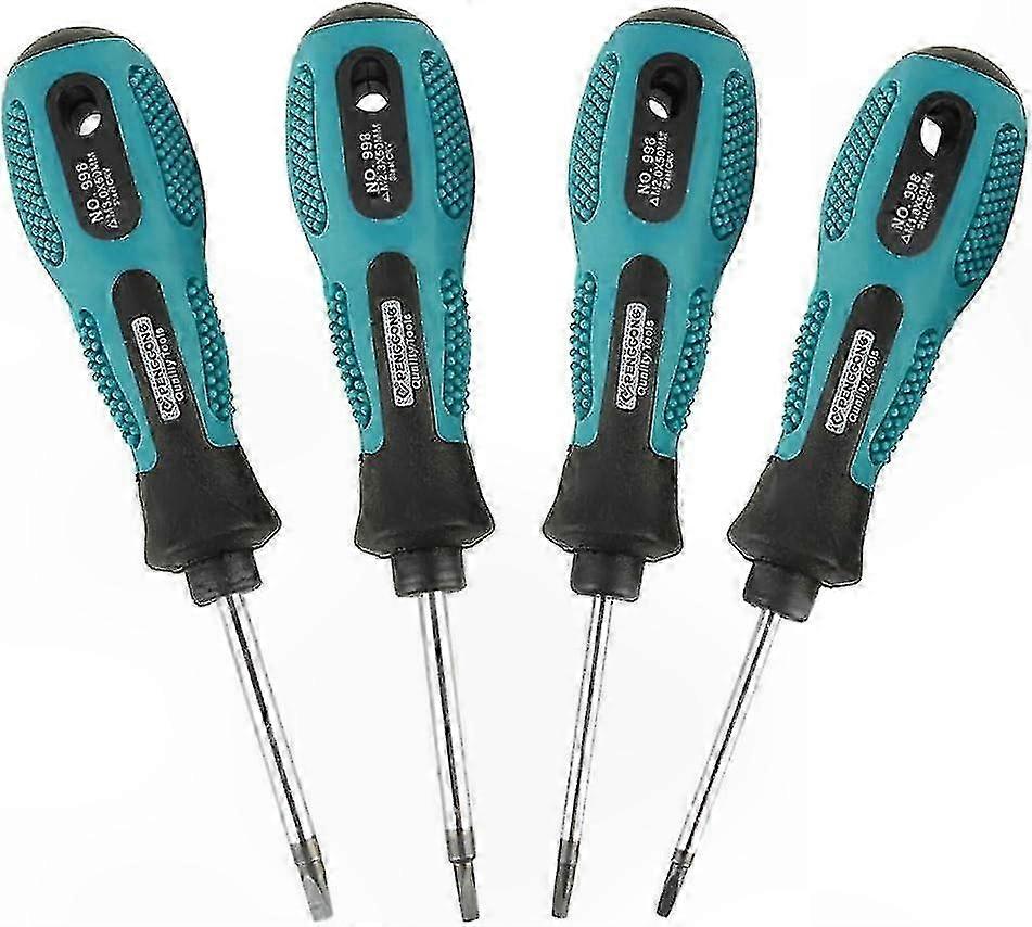 4-Piece Magnetic Screwdriver Set, Triangular Tip Repair Tool Kit, Durable Chrome Vanadium Steel for Precision Work