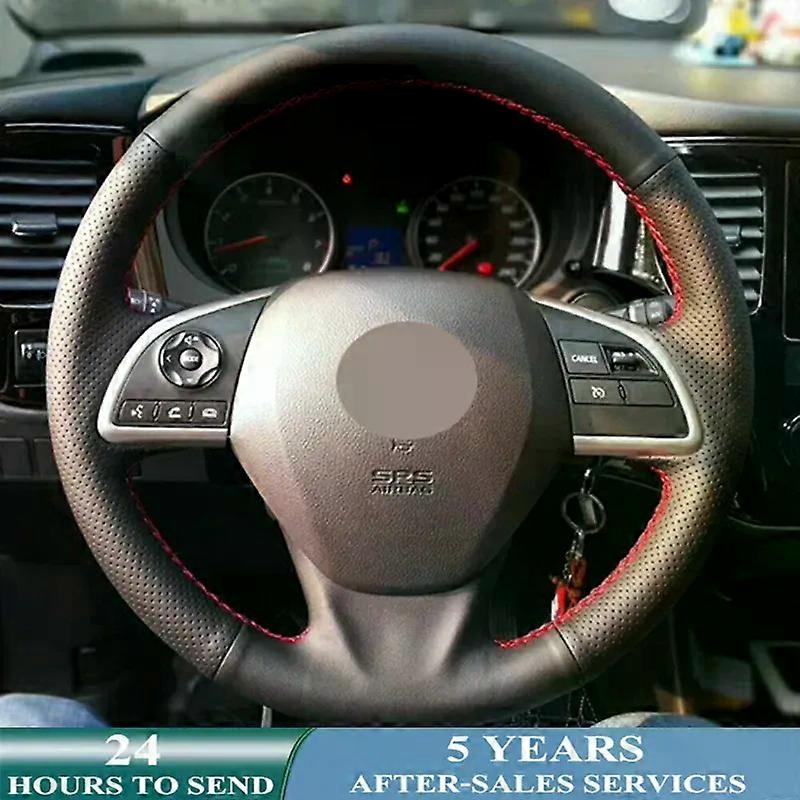 Car Steering Wheel Cover Braid Leather Suitable for Mitsubishi Outlander Mirage ASX 2012-2019 Eclipse Cross 2017-2019 L200 2015-2017