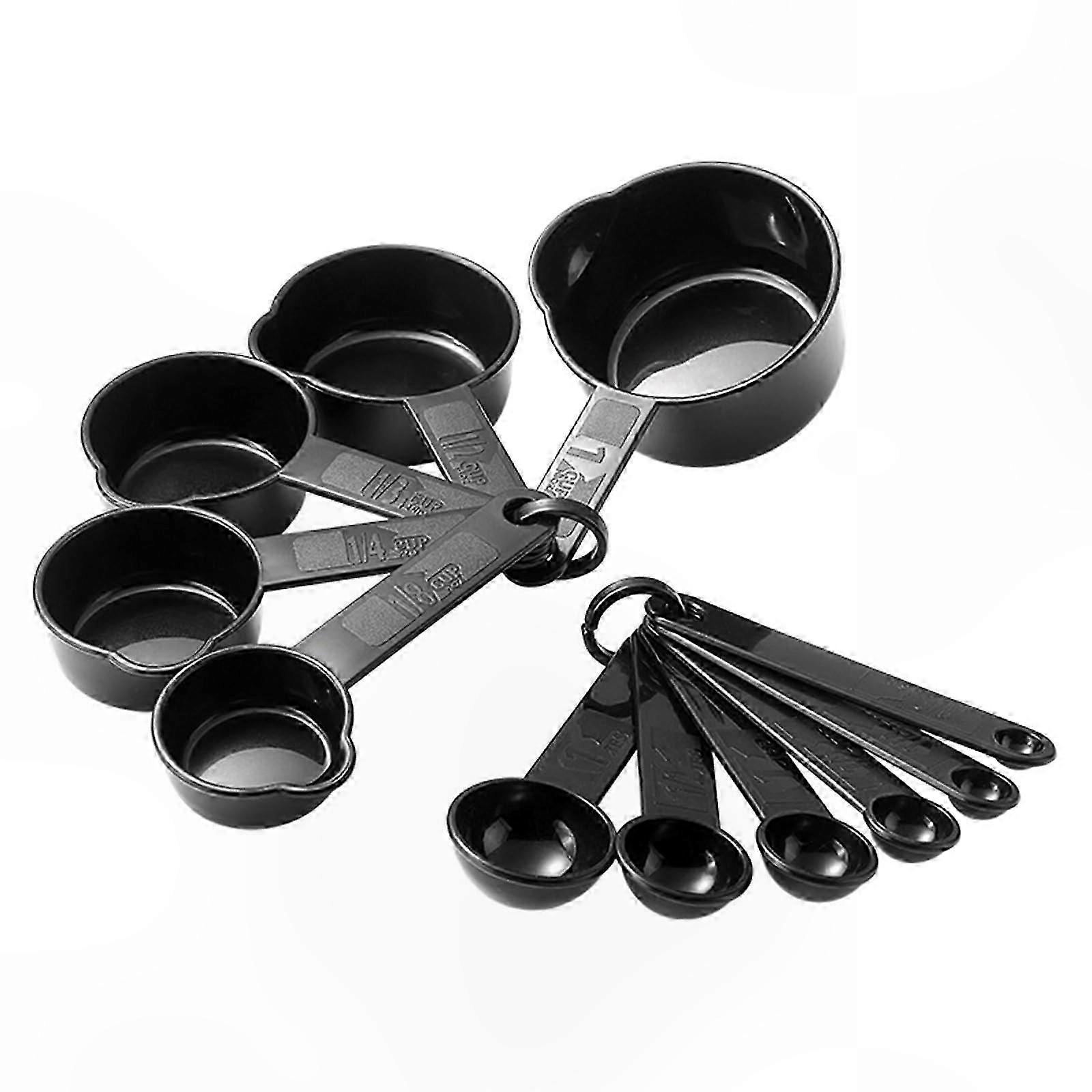 Adjustable Measuring Cups and Spoons Set, 11-Piece Nesting Design for Liquid and Dry Ingredients, Dishwasher Safe