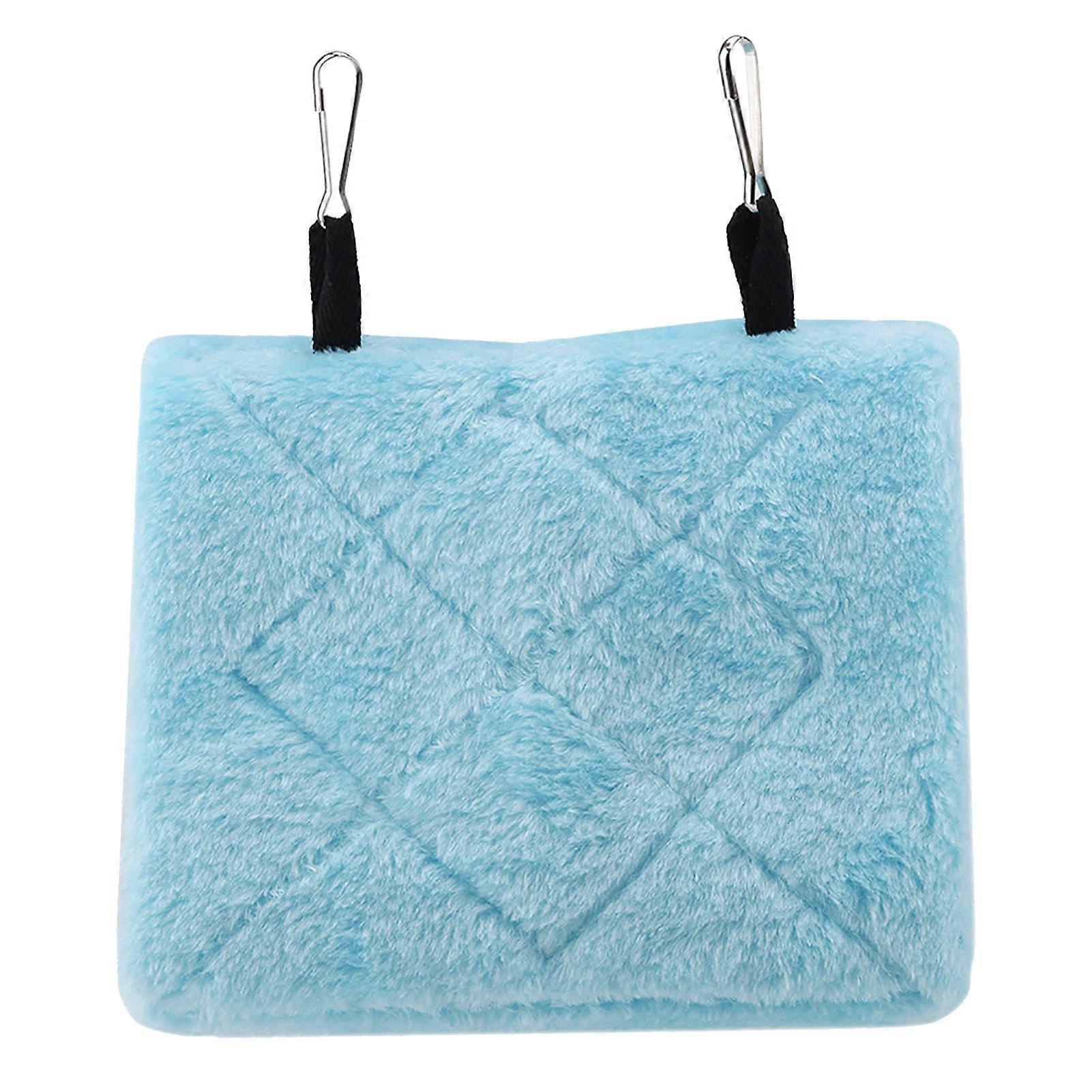 Soft Plush Hanging Bird Hammock Tent Bed Winter Warm M Blue