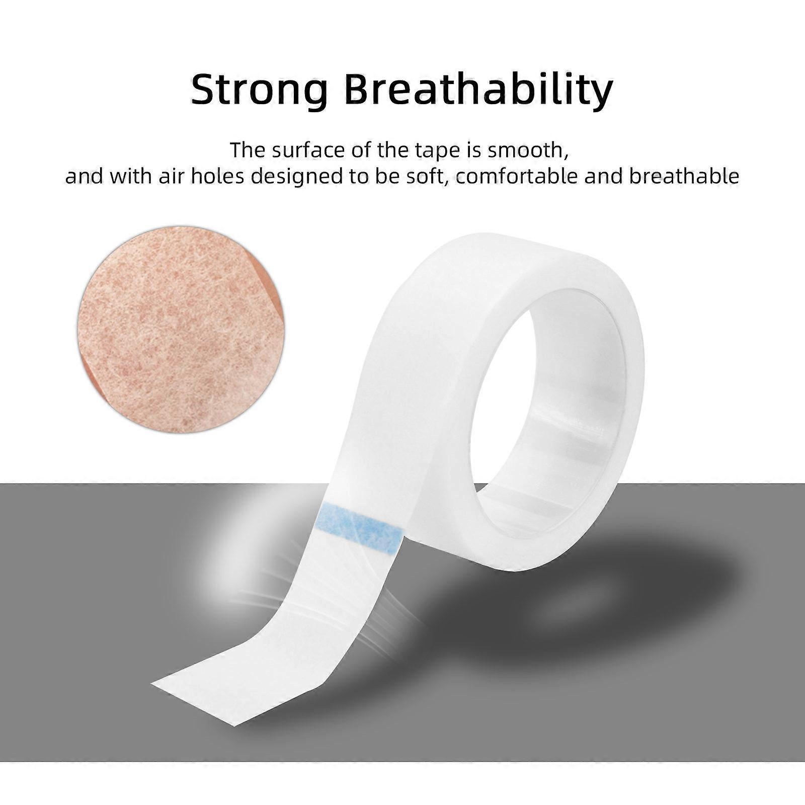 30 Rolls Breathable Adhesive Tape for Eyelash Grafting Easy Tearing Non-Woven Fabric for Eyelash Extension 1.2cm Wide 4.3 Meters Long