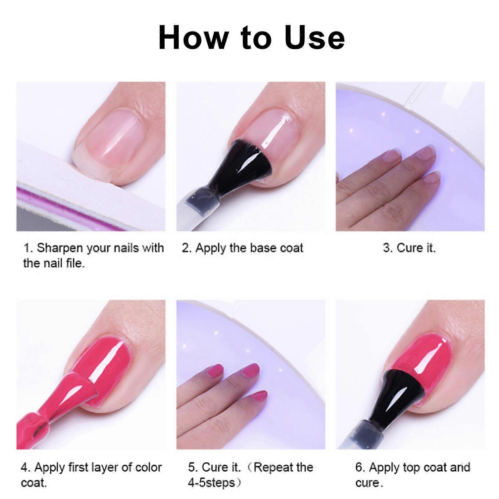 8.5ml Nail Polish Kit Soak Off Nail Gel Set Starter Kit with Assorted Color Nail Polish 6 Bottles