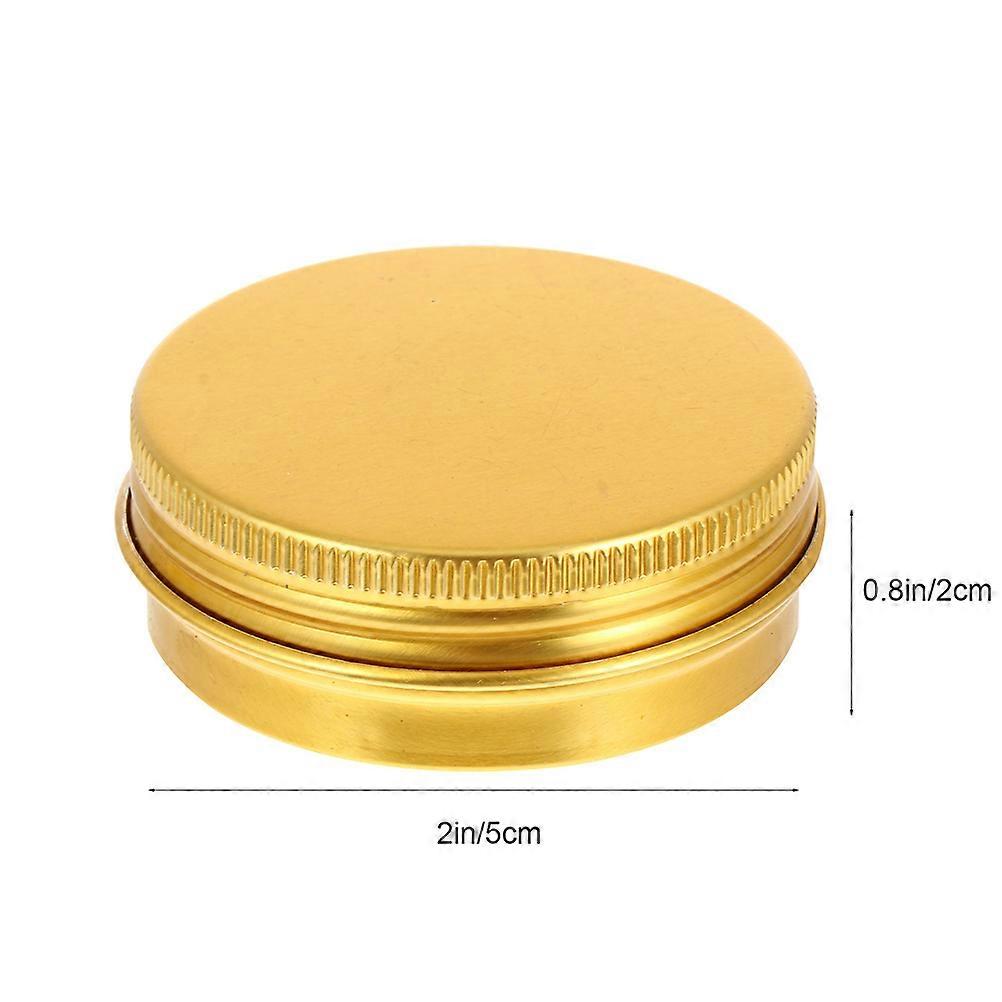 Cosmetics Box 12Pack Corrosion-resistant Storage Tins with Lids Golden Aluminium Square Container for DIY Handmade Candles