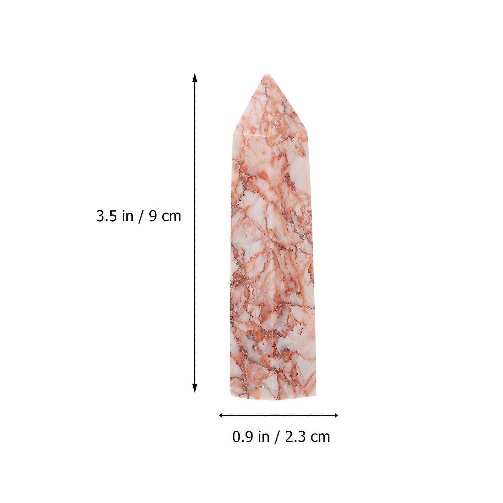Red Jasper Adornment for Decor 1Pcs Creative Hexagonal Column