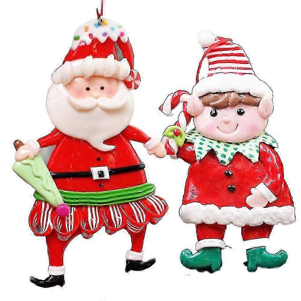 Xmas Tree Hanging Chrismtas Doll Santa Claus With Christmas Tree Decoration