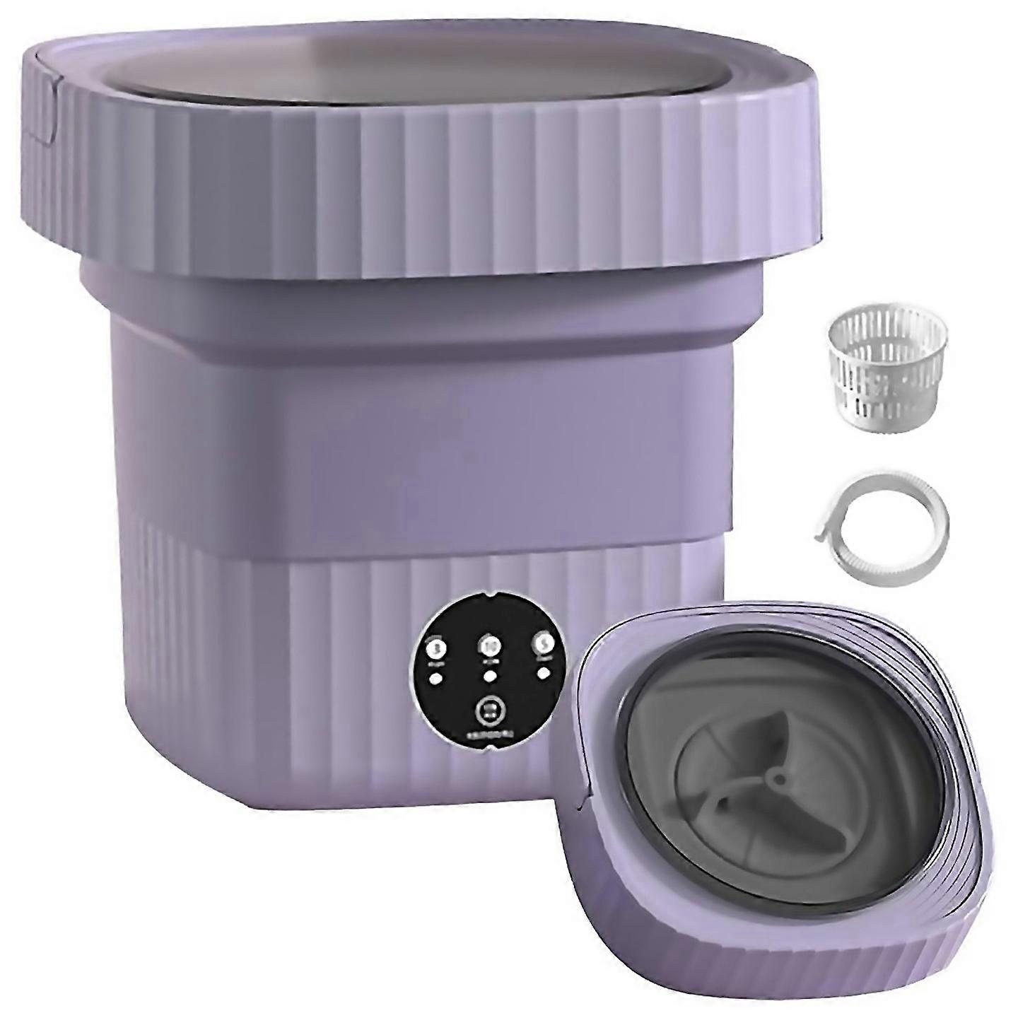 For 6l Mini Washer With Drain Basket Foldable For Apartment A Eu