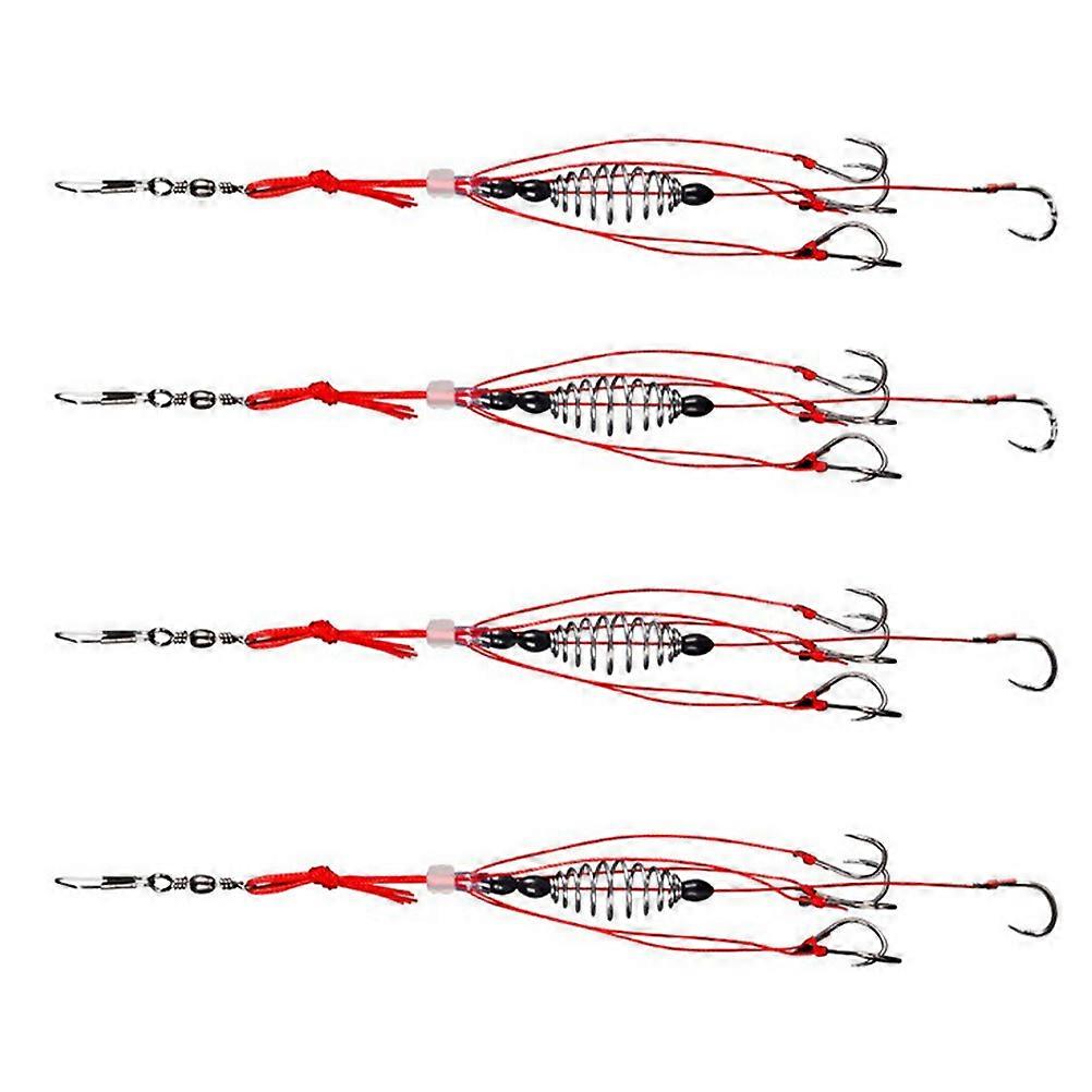 Fishing Tackle Hook Carp with Strong Wire Spring Feeder 4Pcs Set