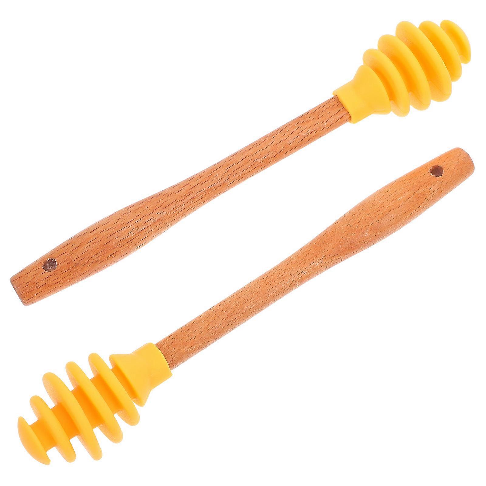 Honey Spoon Dipper Silicone Honey Dipper Stick for Stirring 6Pcs