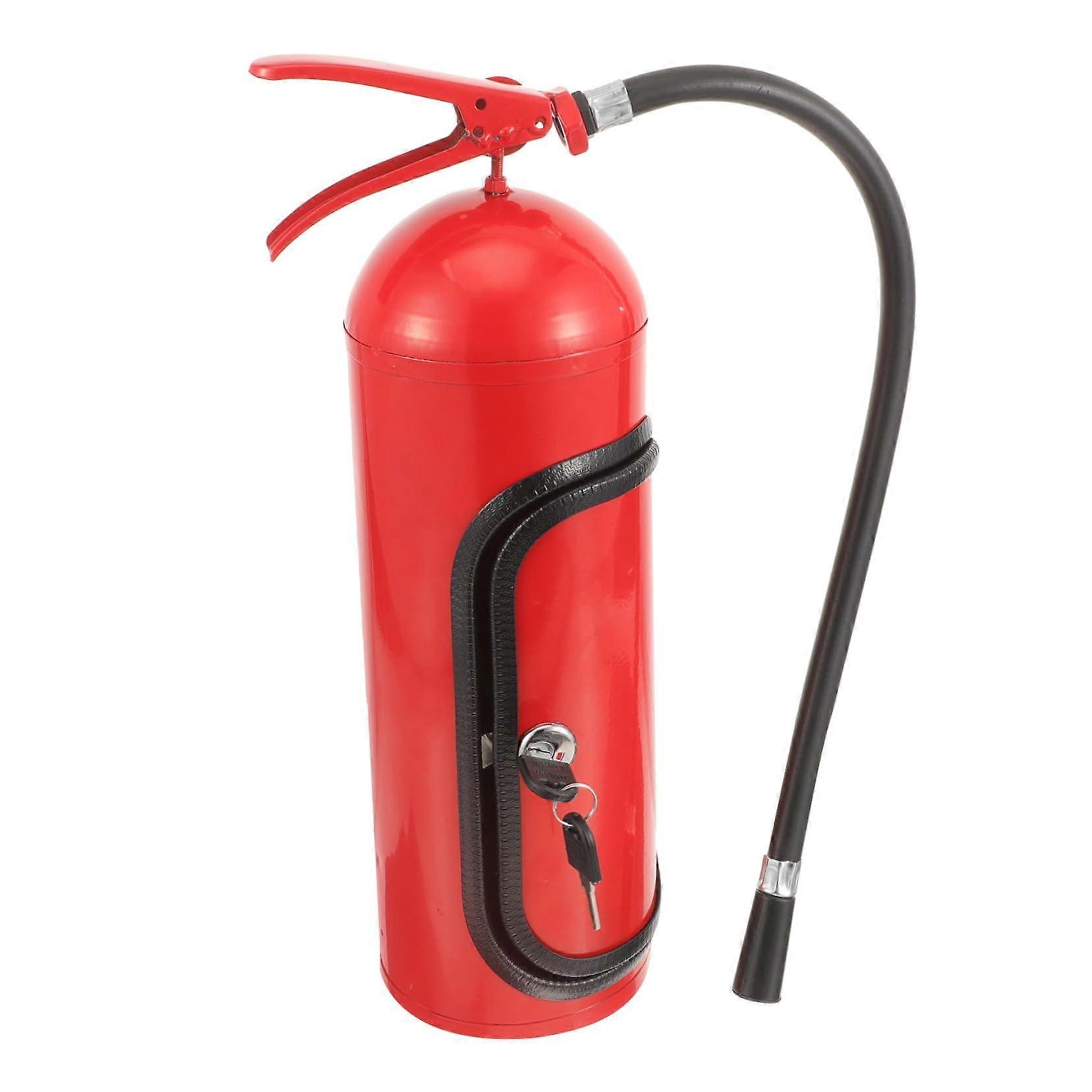 Fire Extinguisher Wine Cabinet Metal Storage Box Capacity Reusable Wine Holder Fireman Style For Housewarming Gift