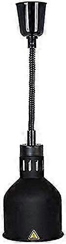 Food Heating Lamp Adjustable Telescopic Heat Lamp Black Food Warmer Chandelier for Buffet Pizza Display Single Head