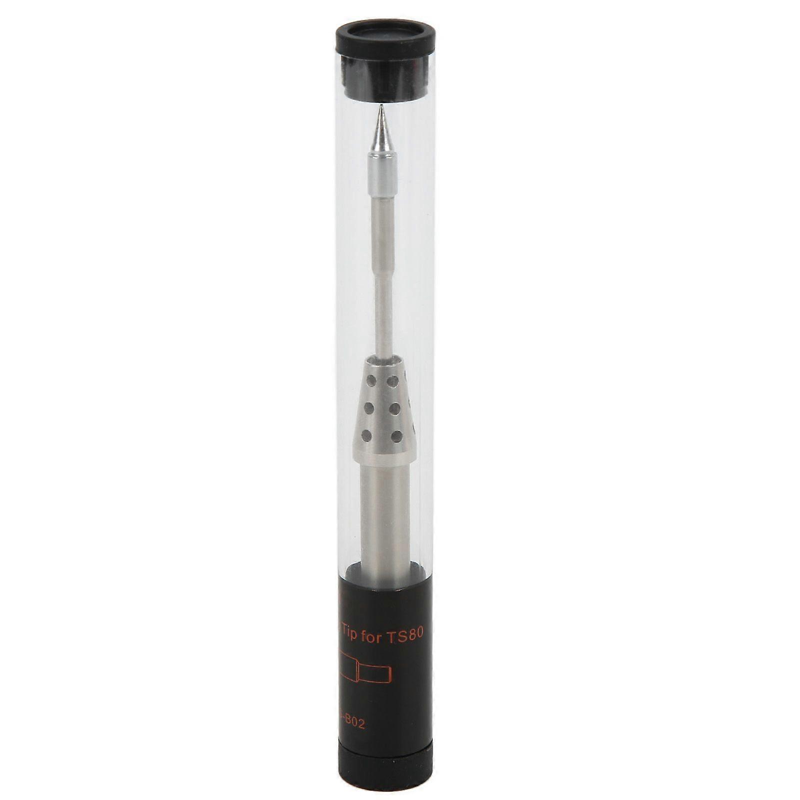 Soldering Head Universal Aluminium Alloy Mini Soldering Bit Heat Resistant Electric Soldering Iron Tip for TS80PTSB02 Pointed Type