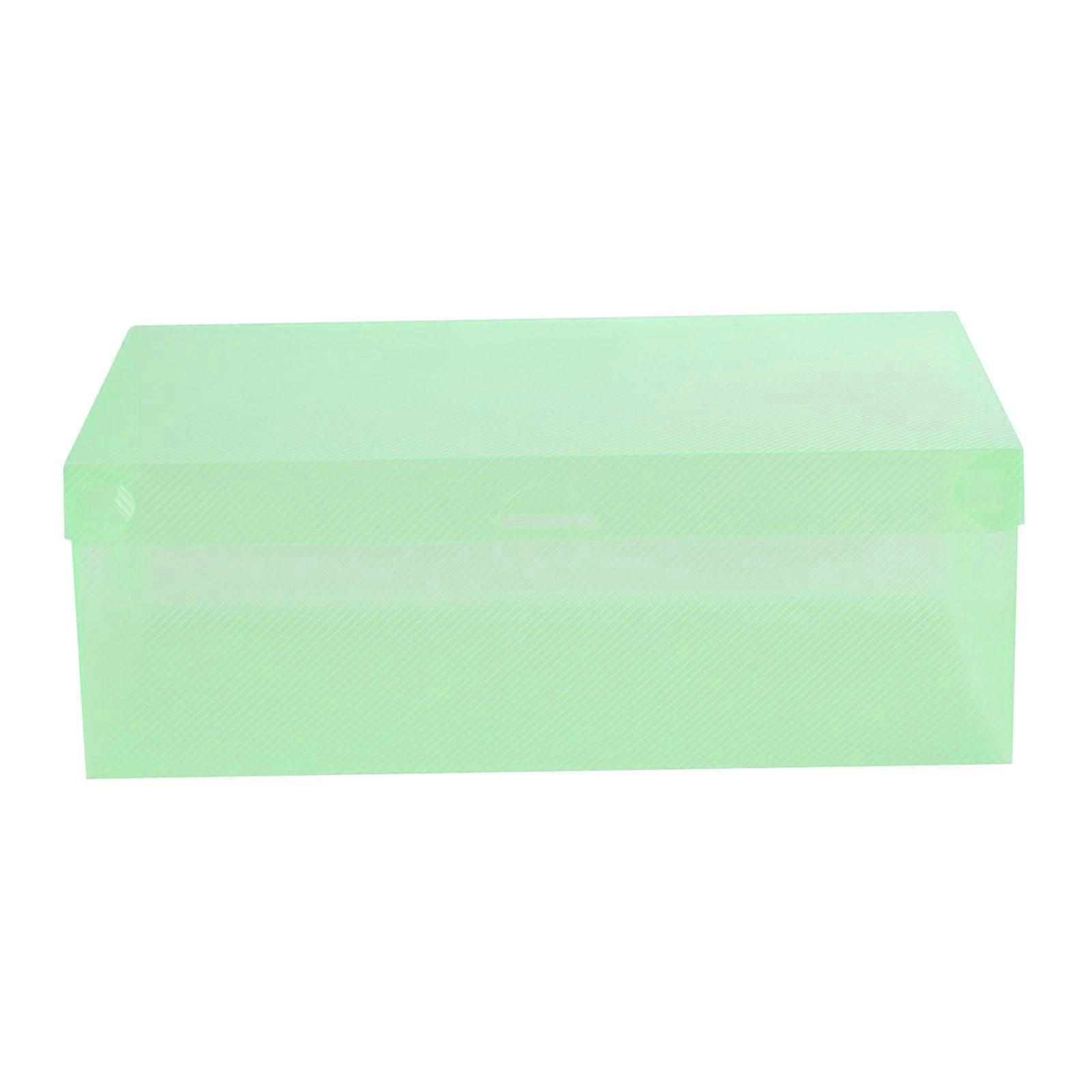 XUNRYAN Clear Shoe Storage Organizer, Stackable Boxes for Closet, Foldable Space-Saving Toy Rack Compatible with Sneaker Boot Container