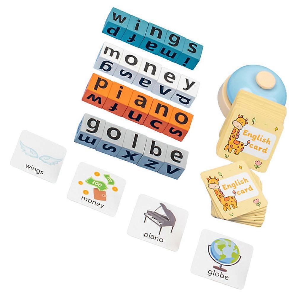Wooden Spelling Blocks Toy for Kids Learning 5Sets of Alphabet Game