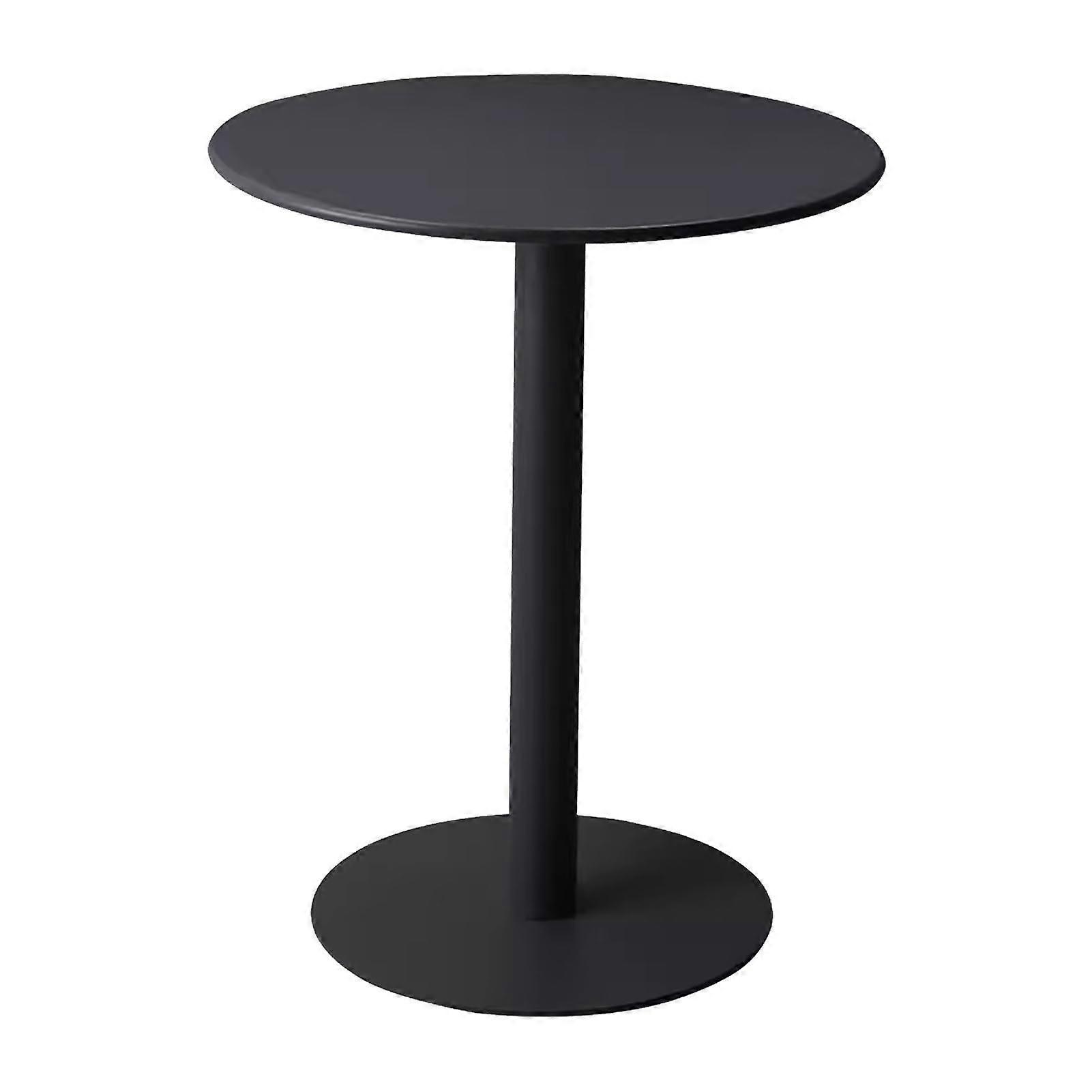 Black Metal Frame Round Bar Table Cocktail Breakfast Dining Tall Bistro Pub Table 40X40X62Cm Circular Drink Counter