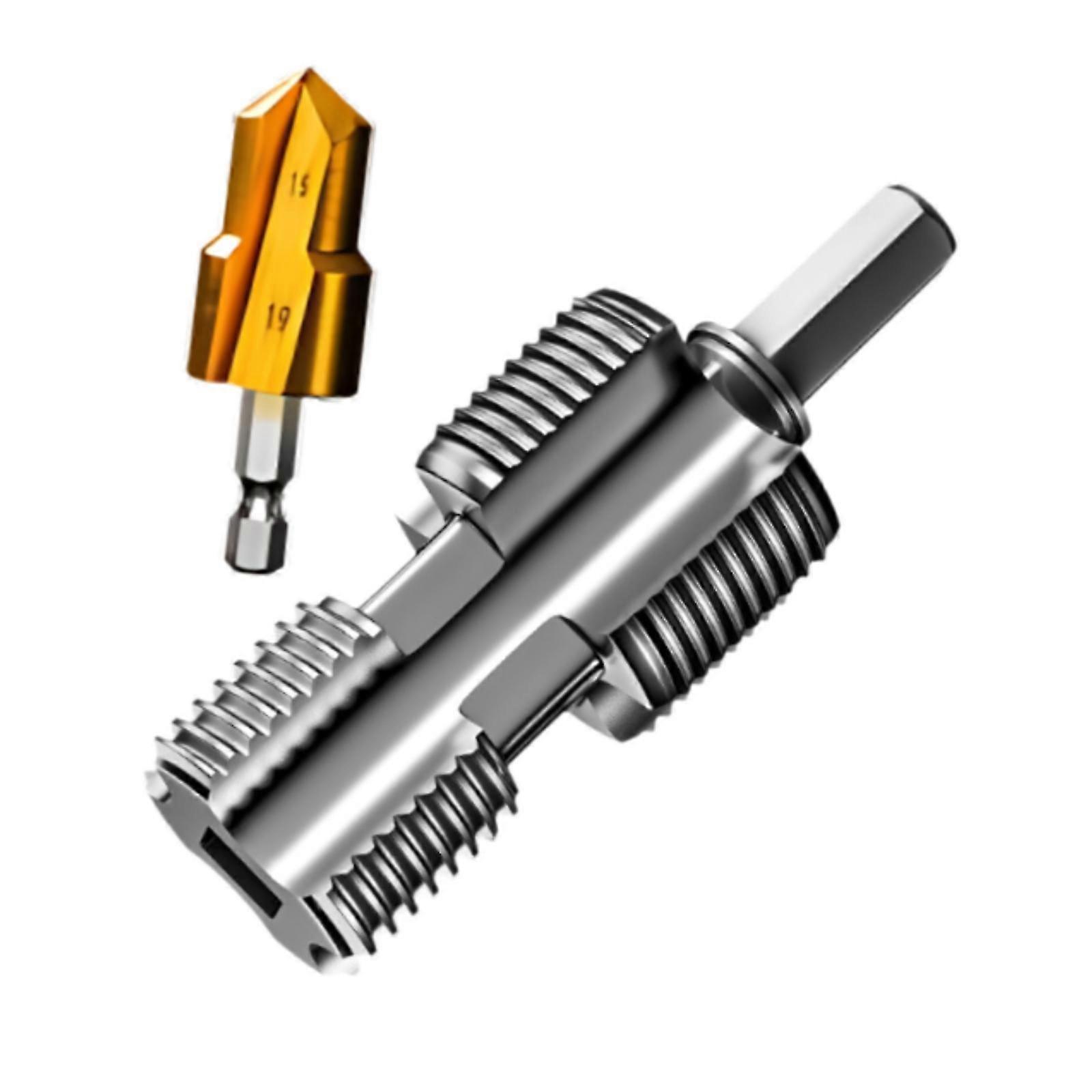 PVC Pipe Threader Opener Thread Maker Tools for Electric Drill Supplies Home with Hole Drill