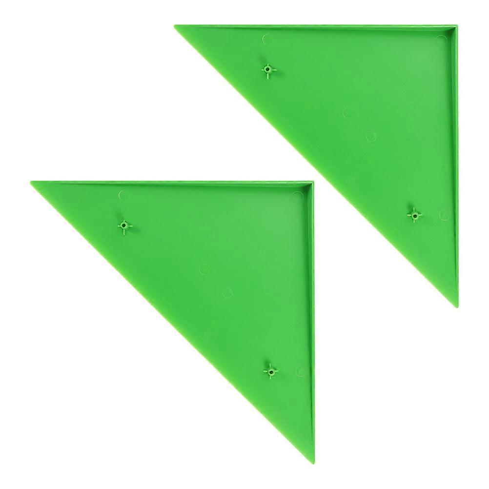 Foosball Machine Accessories 2Pcs Edge Protector Triangle Ramps Designed For Gamers And Families Fit For Intense Matches Green Size 32.50X23.00X2.00CM