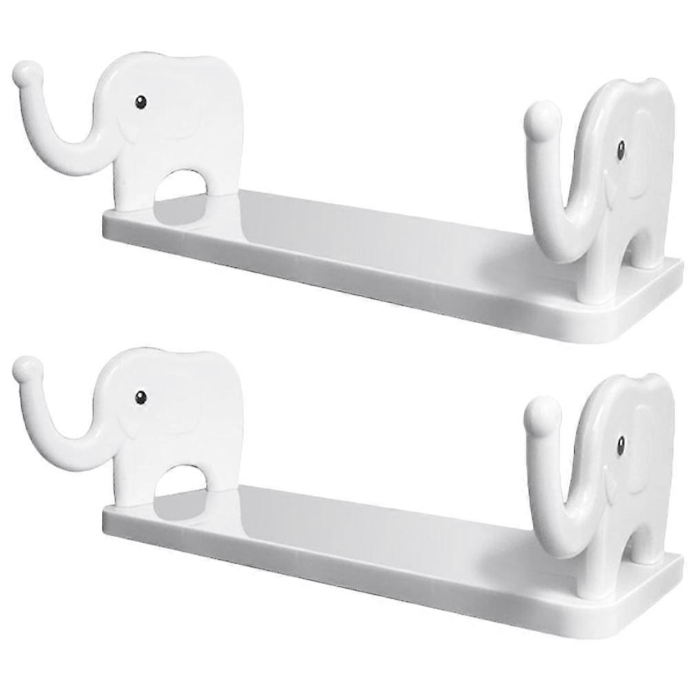 White Floating Shelf Wall Mounted Storage Shelf for Bathroom Kitchen 4Pcs