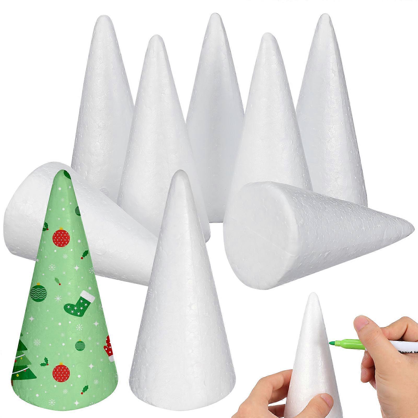 Craft Cone Foam Cone White for Decoration 108Pcs DIY Children Handmade