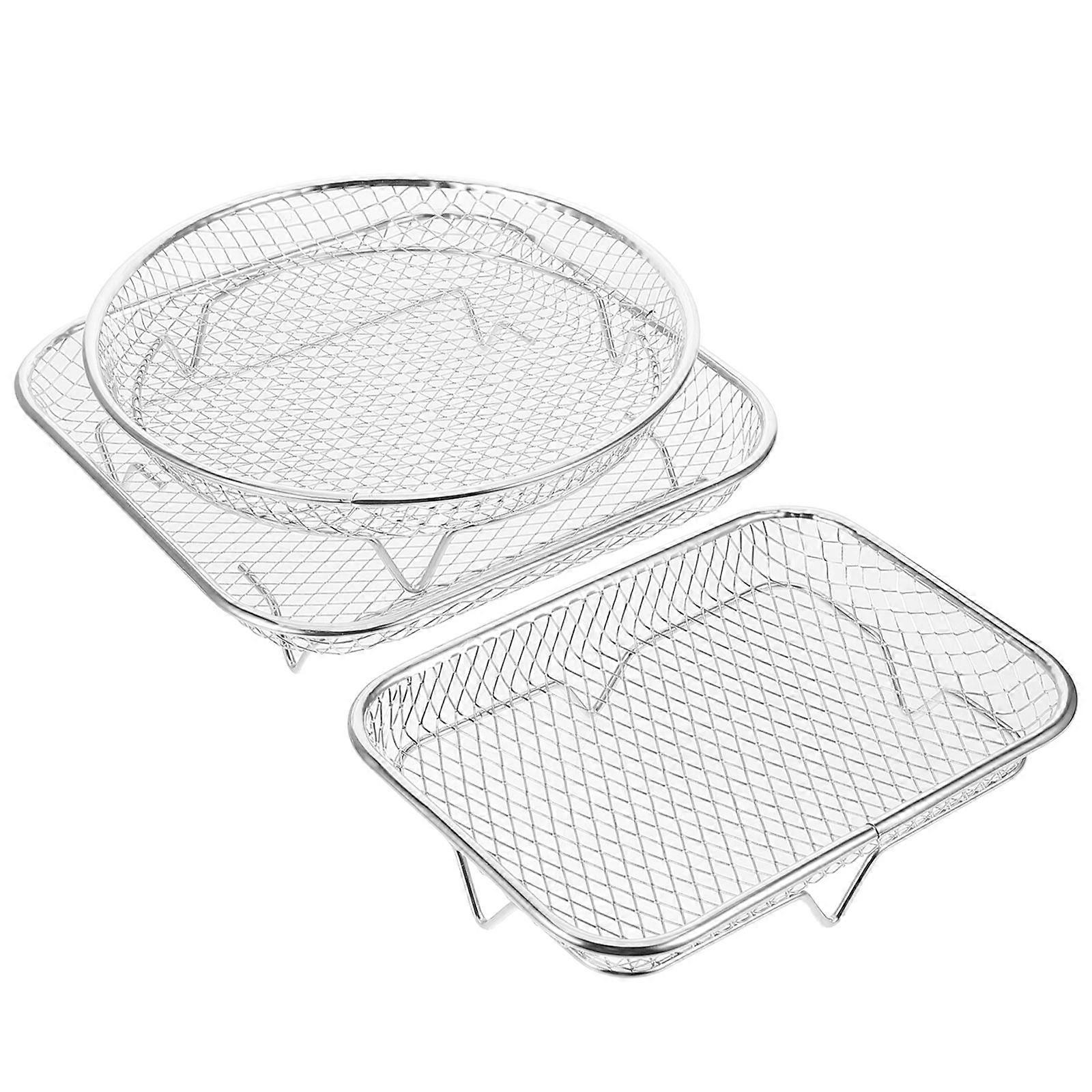 Stainless Steel Steaming Rack Square Shape Kitchenware 20.00X20.00X4.50CM For Washing 9-Pcs