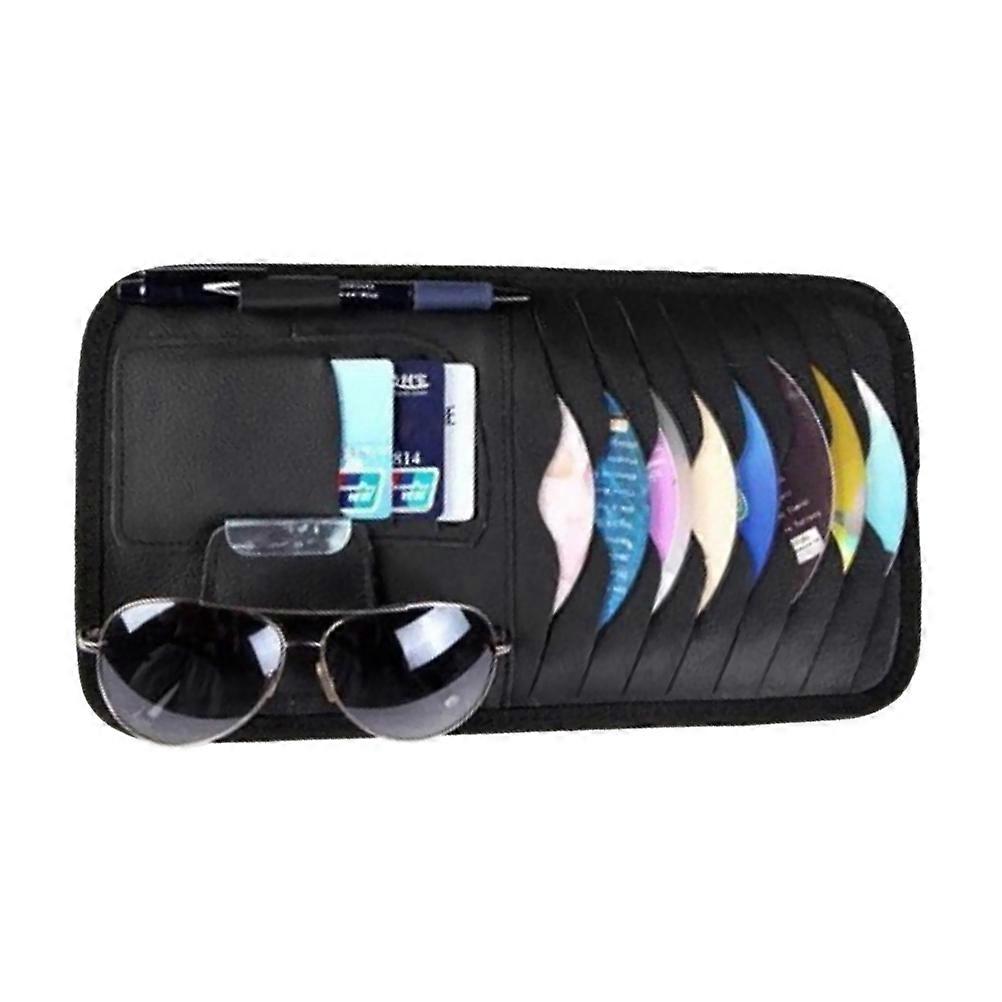 Sun Visor Organizer Black Car Holder for Storage 2Pcs Multipurpose Accessories