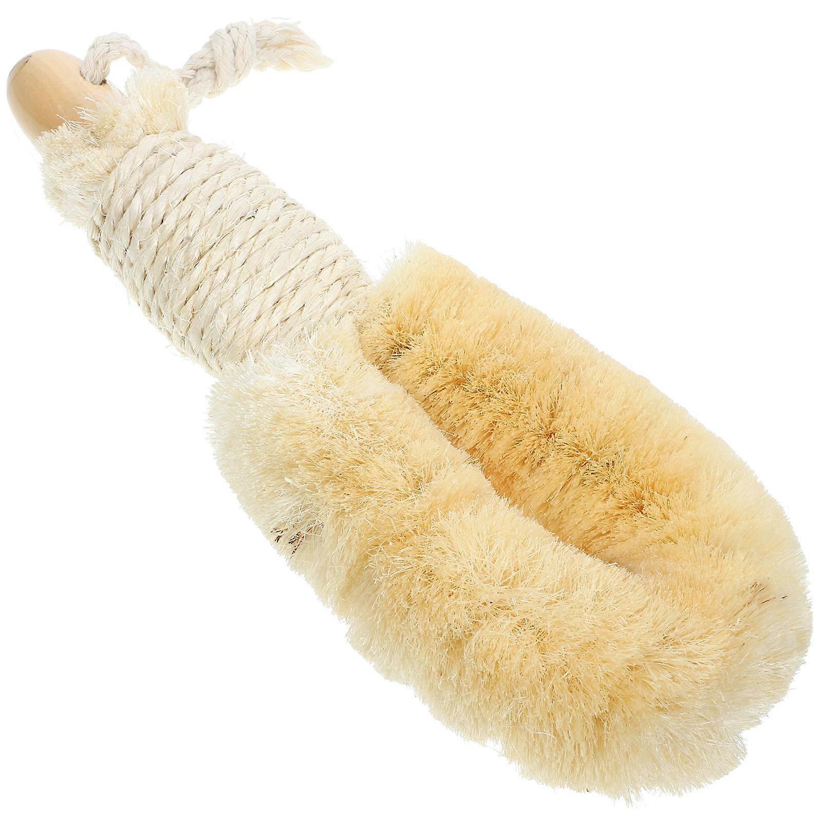 Bathing Brush Exfoliating for Cleaning 2Pcs with Wooden Handle Shower