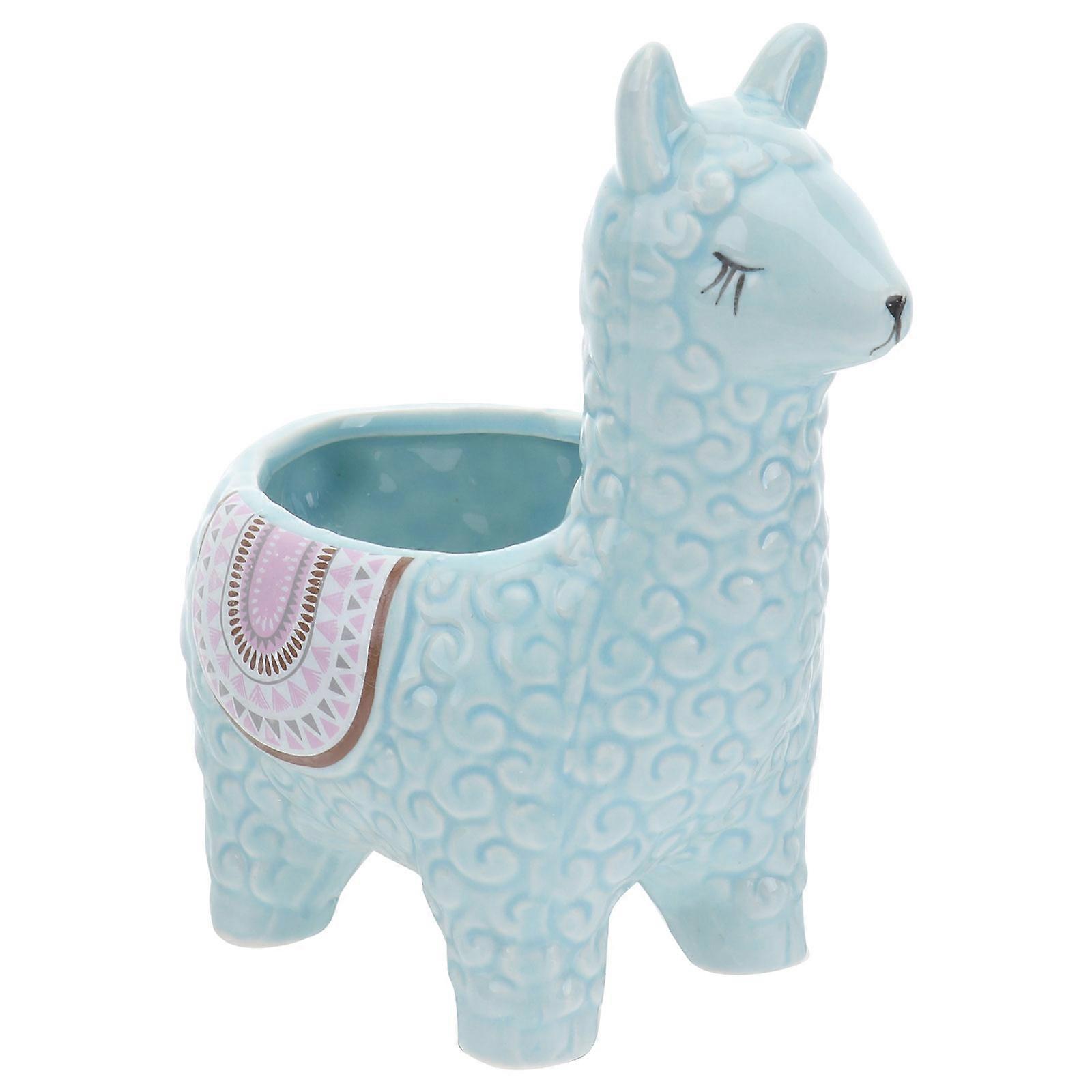 Camel Bonsai Desktop Decor Ceramic Succulent Planter for 2Pcs Plants