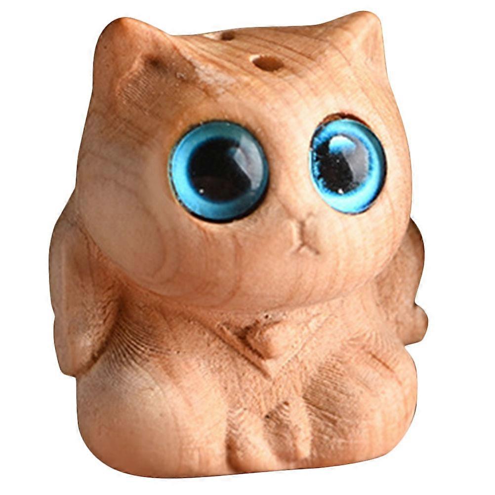 Cute Cat Shape 3Pcs Key Ring Pendant Bag Pendant Retro Style DIY Adornment Light Brown Charm