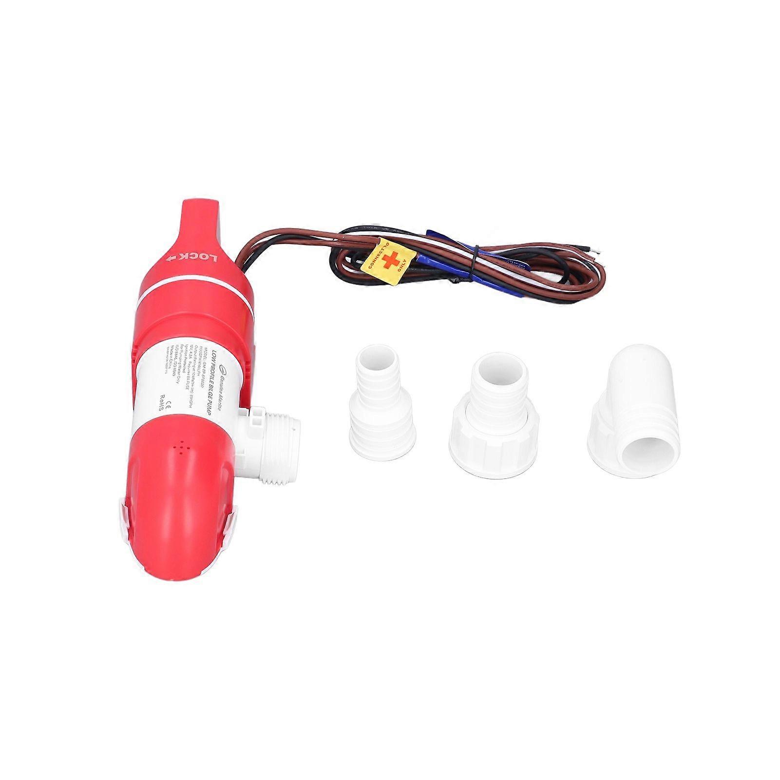 Pompe de cale à profil bas 1100GPH/4160LPH Rotation automatique électrique en acier inoxydable DC12V 360 pour bateaux