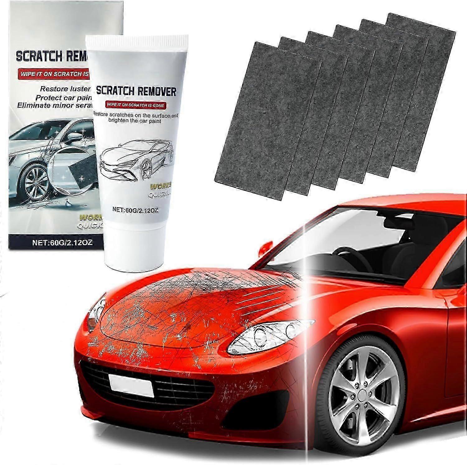 Nano Sparkle Cloth Car Scratch Remover 6PCS, Multi-Purpose Nano Magic Cloth Easily Removes Light Scratches, Swirls, and Water Spots, Car Scratch Repai