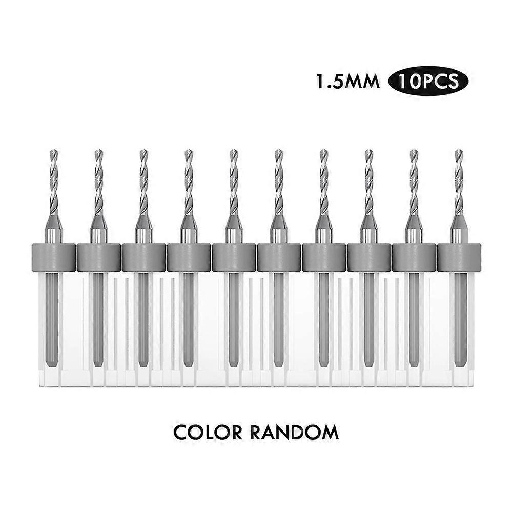 Tungsten Carbide Engraving Bits 10-PC Set 1.5mm For CNC PCB Wood Acrylic Cutting High Hardness Sharp Long Life