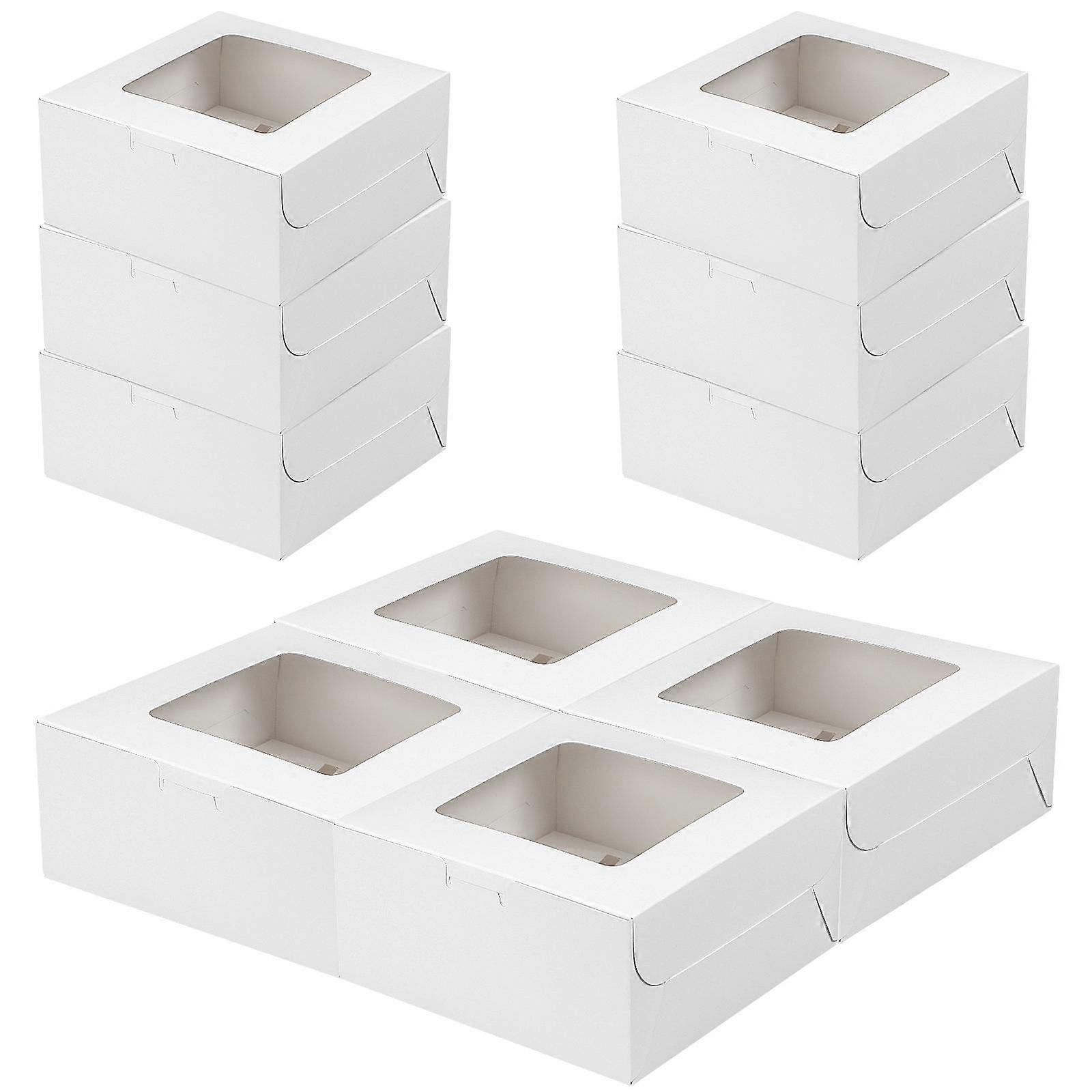 Muffin Box for Storing Cake 20Pcs White Paper Cupcake Carrier Container