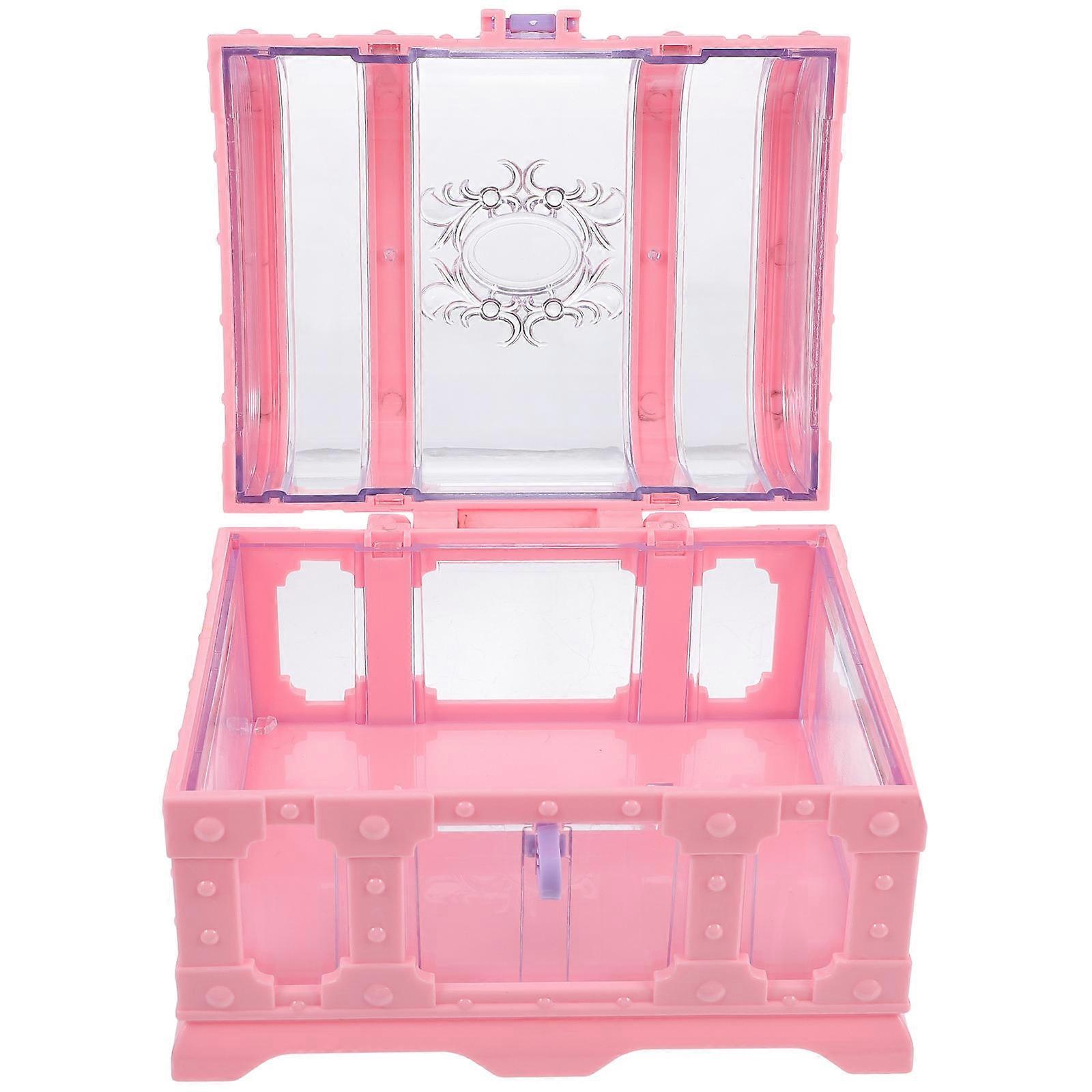 Jewelry Display Box for Convenient Storage 2Sets of Pink Crystal Containers