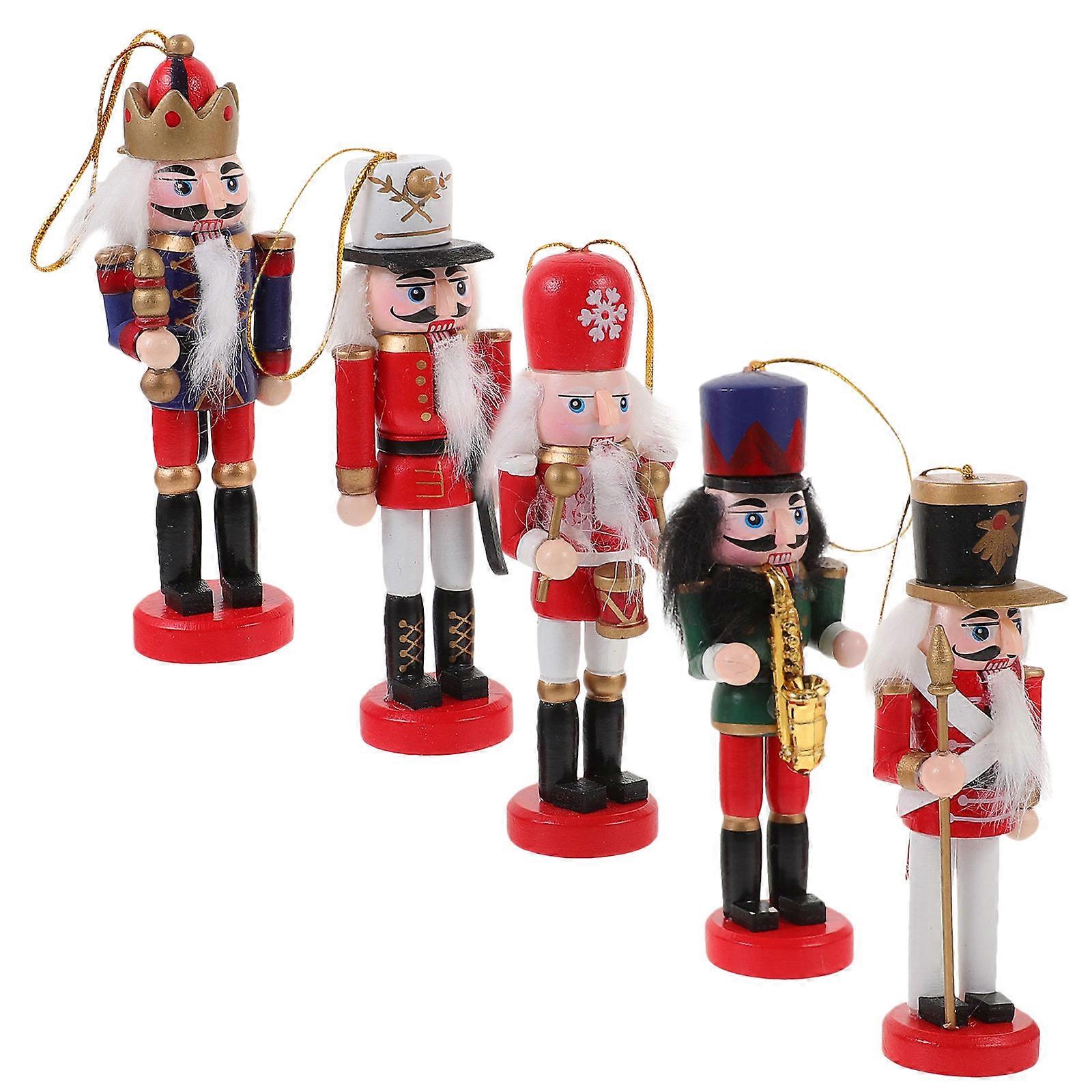 Wood Nutcracker Christmas Decoration Festival Nutcracker 10Pcs Set