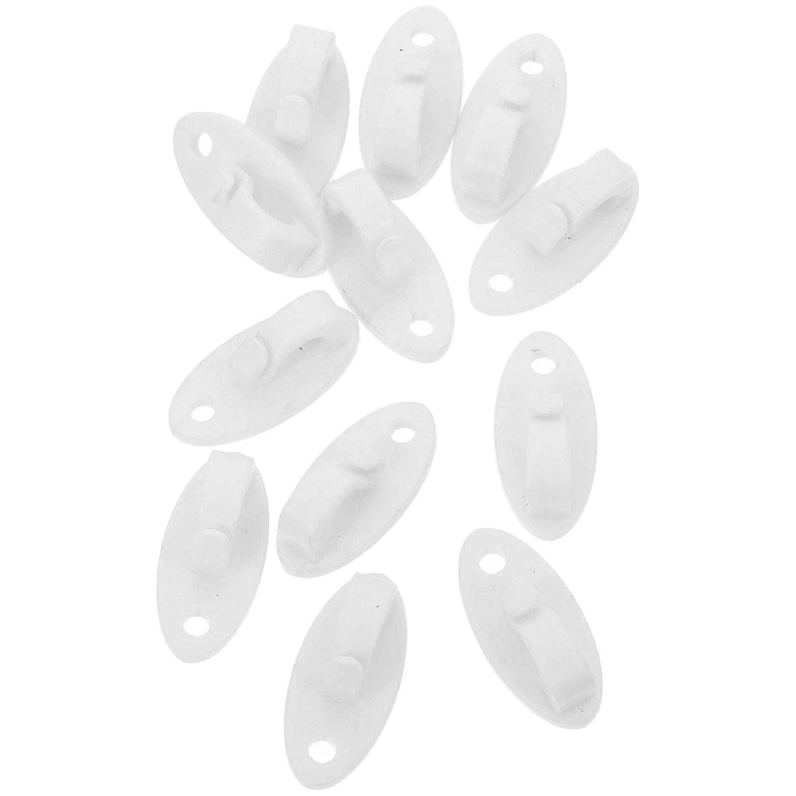 White Plastic Light Hooks for Hanging Decorative String Lights 24Pcs Set