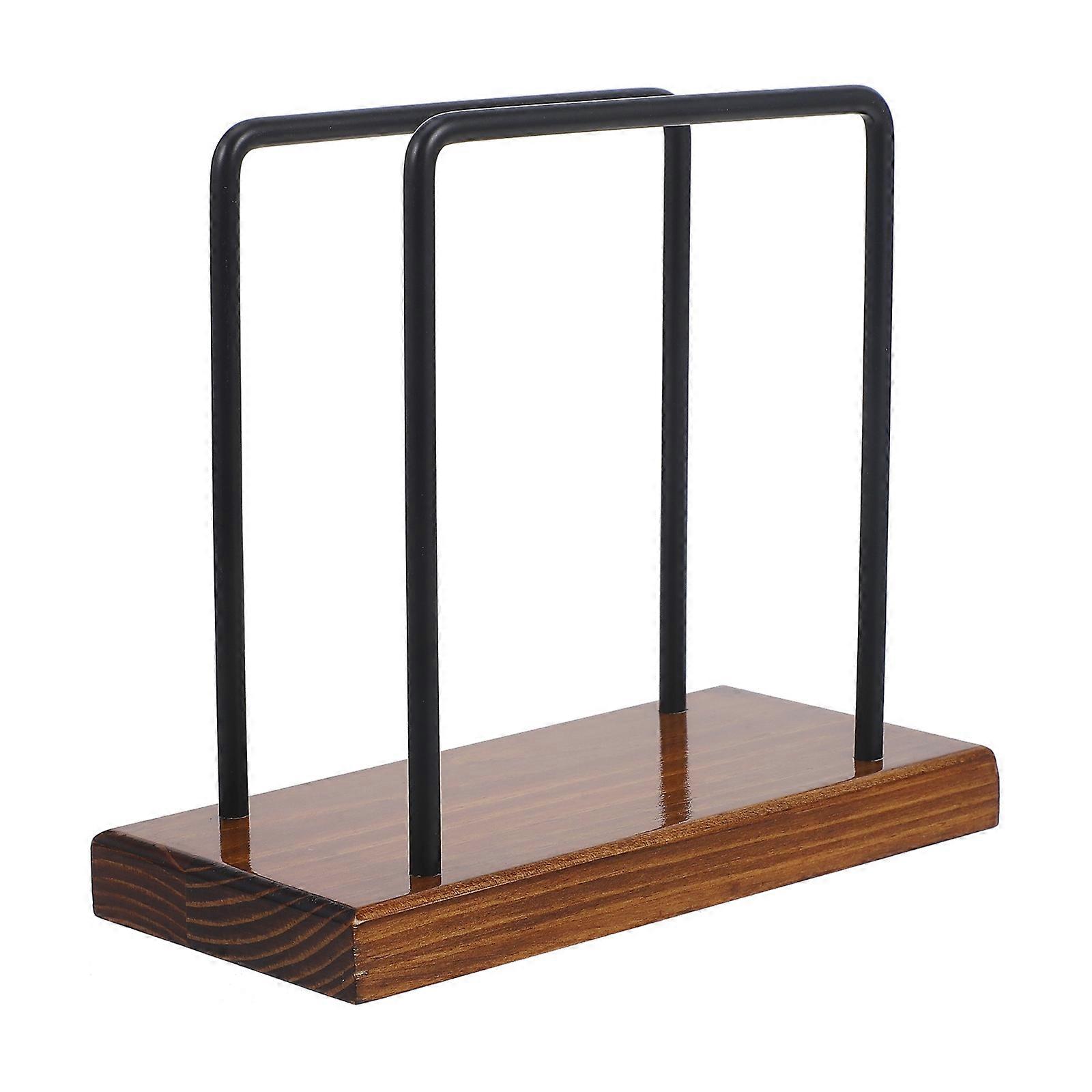 Paper Tissue Holder Napkin Holder for Storage Use 2Pcs Wood and Iron Material