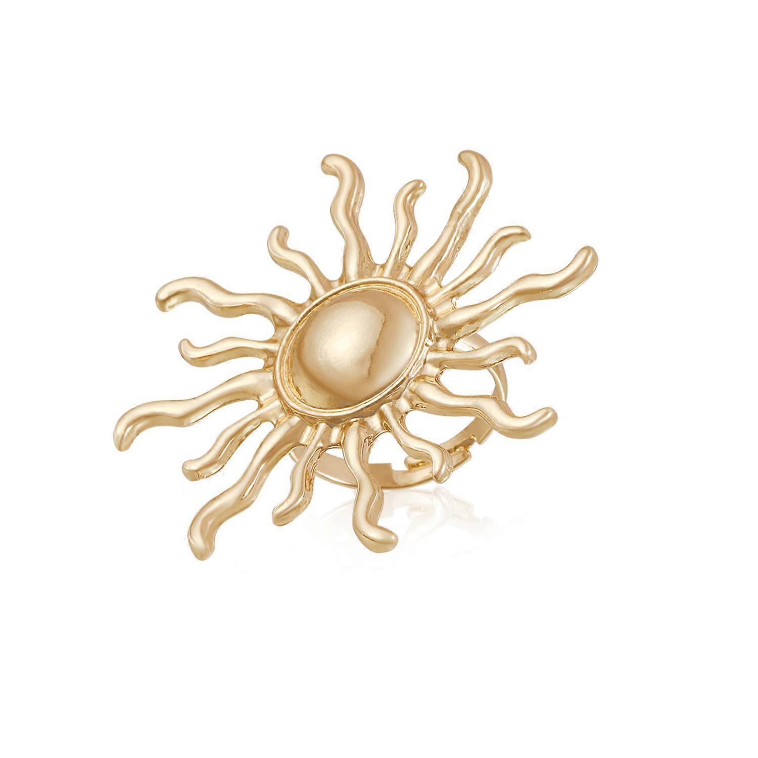 Ring, Bohemian Sunflower Retro Style Adjustable Open Size Women's Jewelry