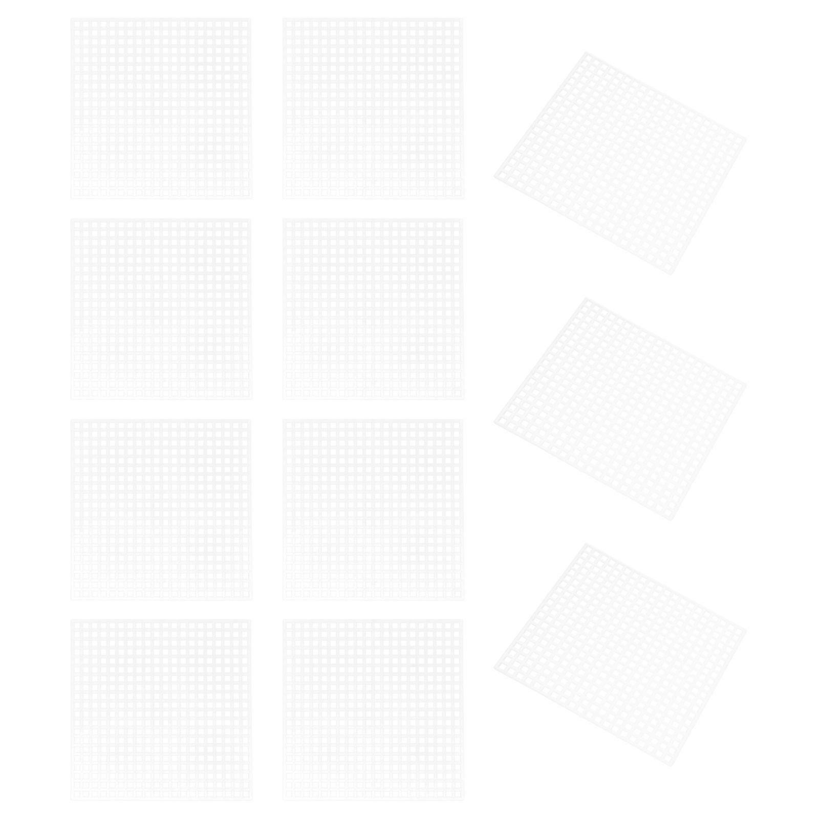 Lightweight Plastic Eye Mesh For Craft Makers And DIY Enthusiasts 8X8cm White Sheets Enhancing Appearance 20Pcs