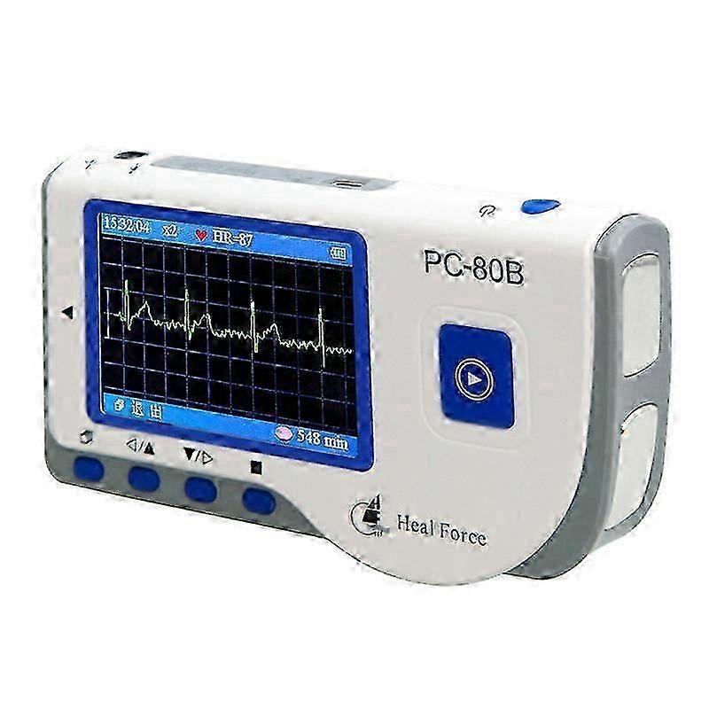 PC-180B0 Portable ECG Monitor Handheld LCD Heart Rate Tracker Home EKG Monitoring Device
