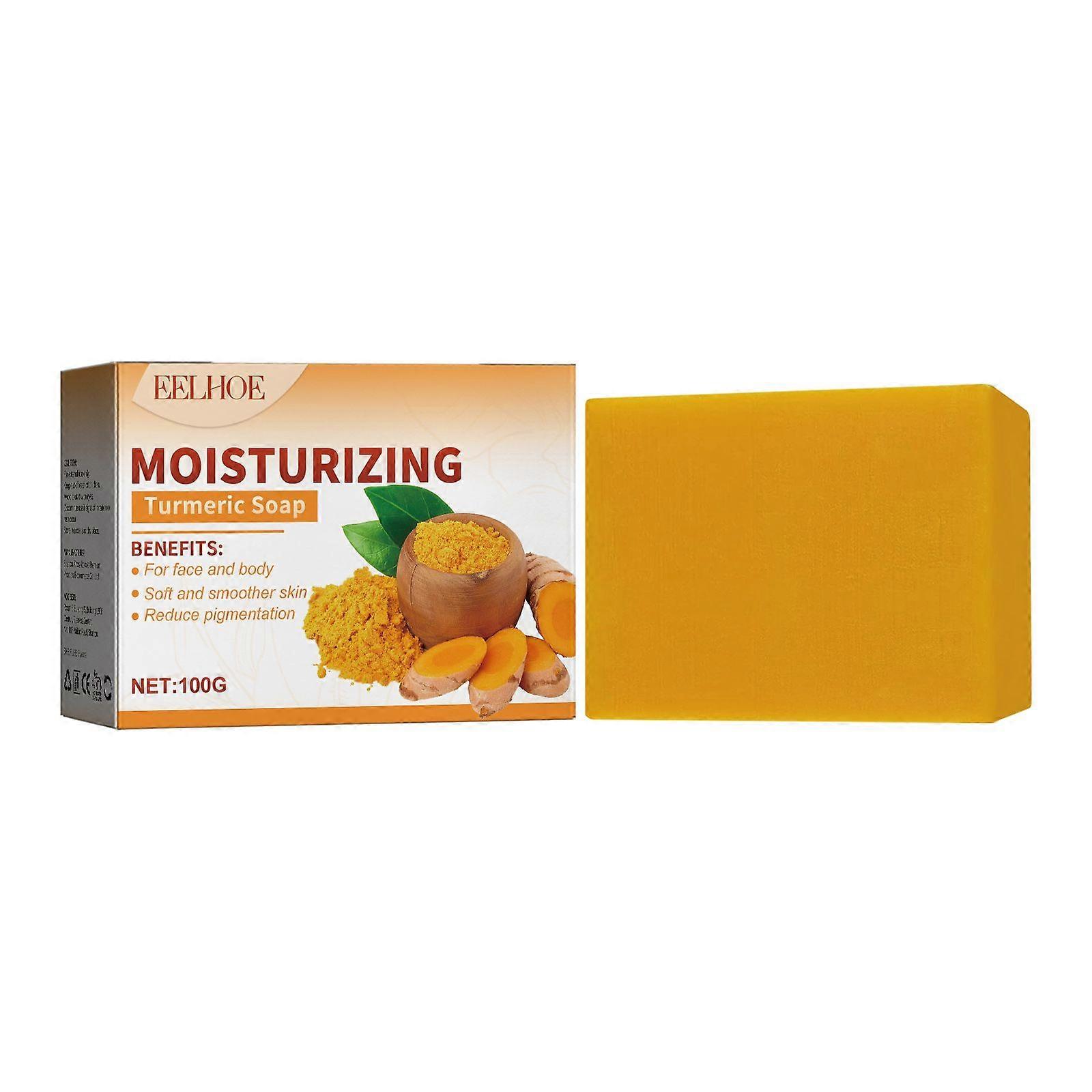 Eelhoe Turmeric Whitening Beauty Soap Cleanses The Elbows, Knees And Private Areas, Brightens The Complexion And Makes It Moist And Fair