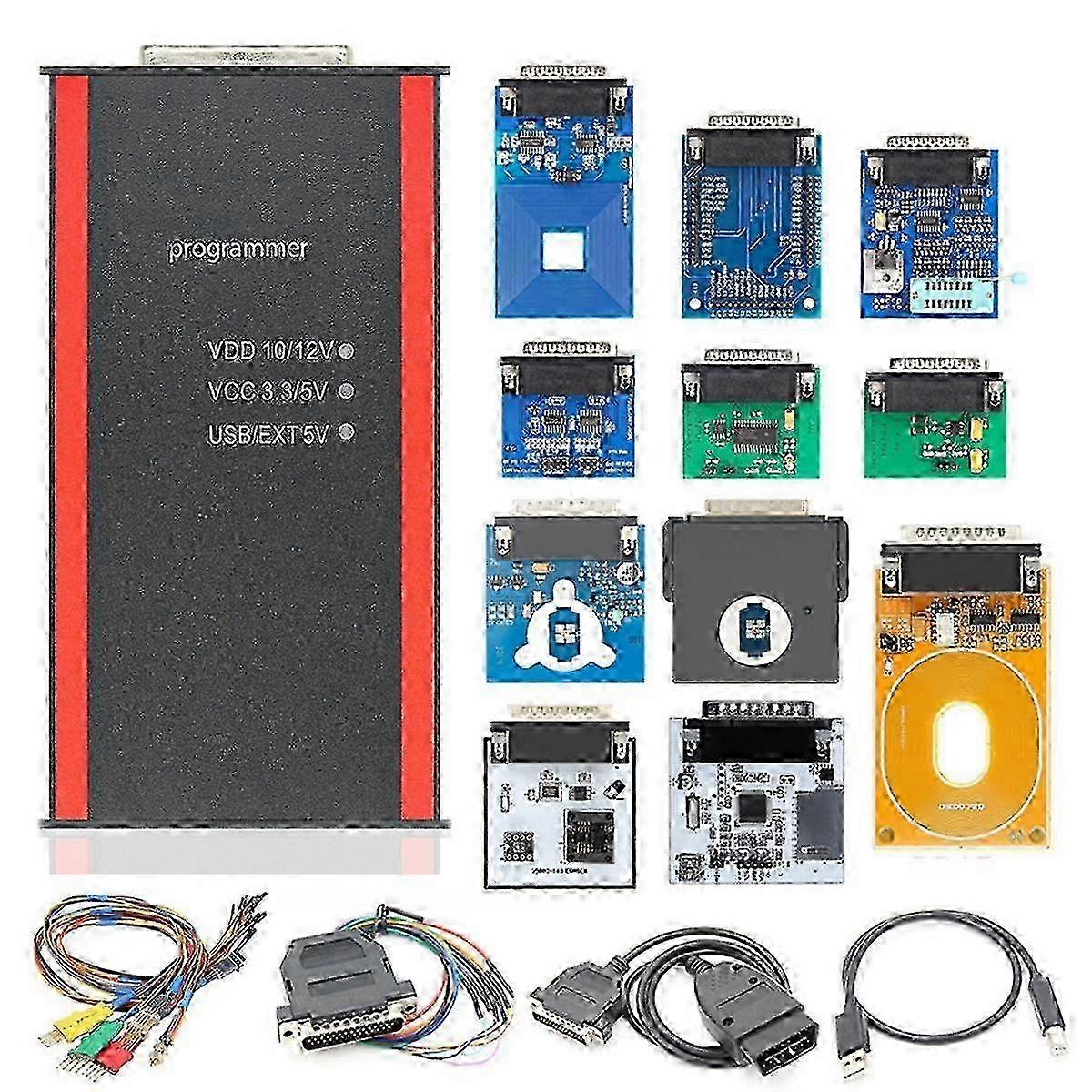 IPROG Pro V87 Full Set ECU Key Programmer Iprog+ Eeprom IMMO Car Radio Reset Dashboard Kilometer DIGIPROG 3 Carprog