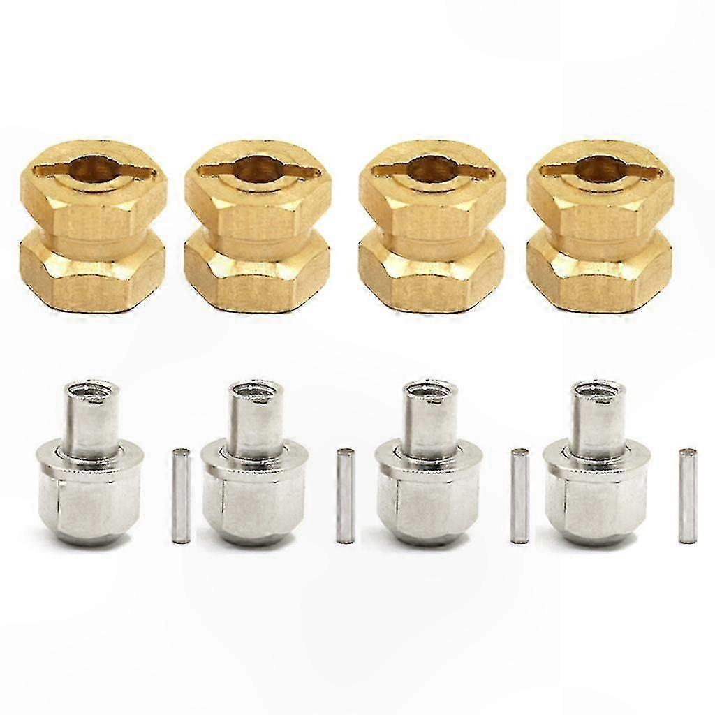 4-Piece Brass Hex Drive Hub Adapter Set for Extension Wheels