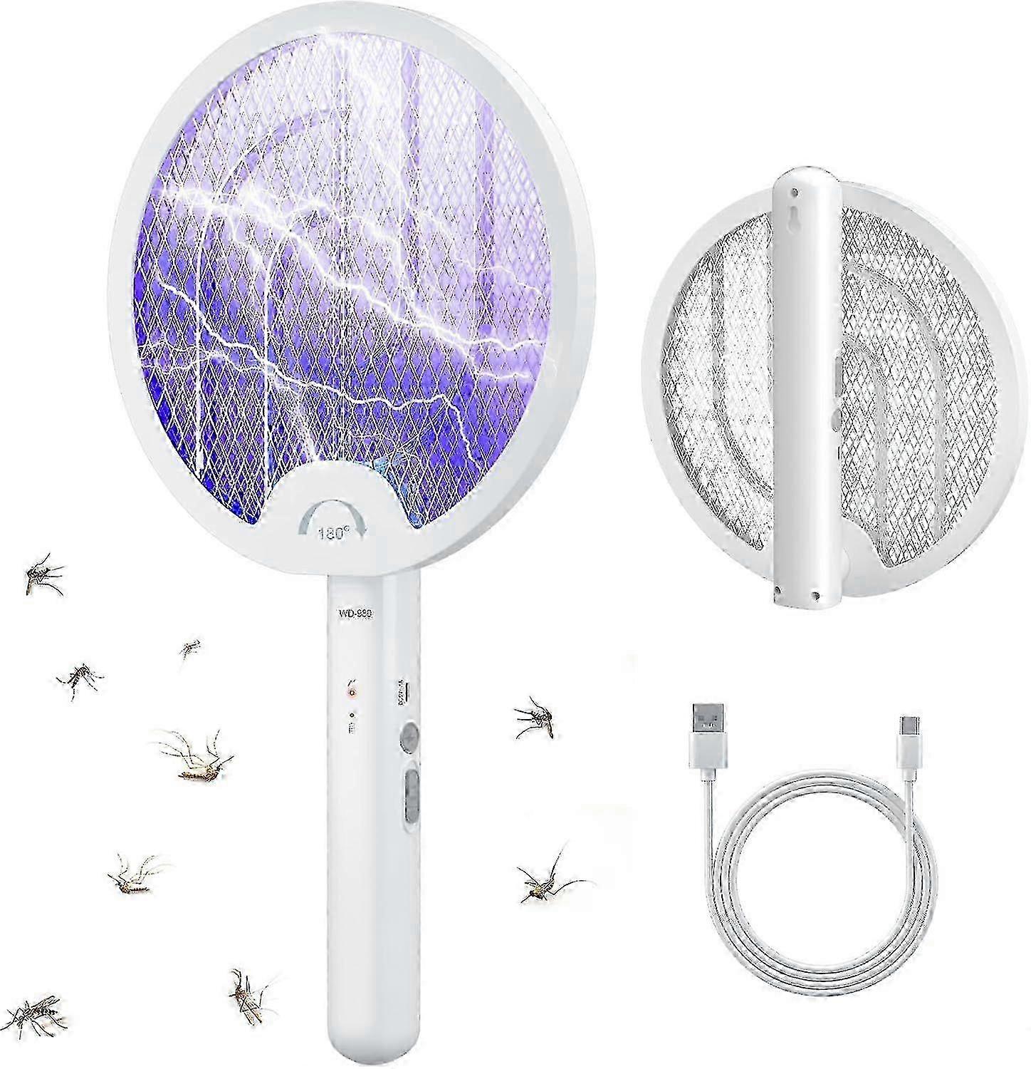 Electric Fly Swatter Model with 4000V Power Dual Function Bug Zapper and Racket for Effective Mosquito Elimination