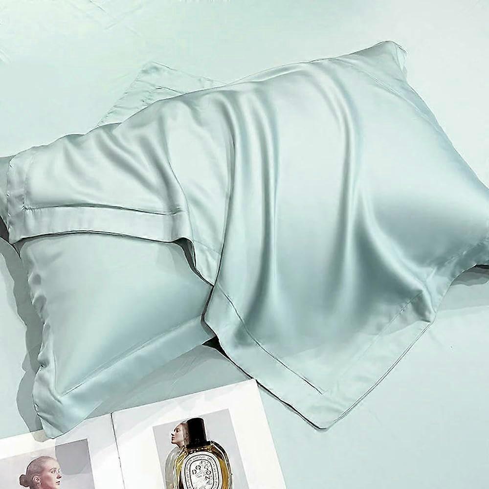 60S Pillowcase 48x74 cm Single Pillowcase Ice Silk Blue Ocean Green