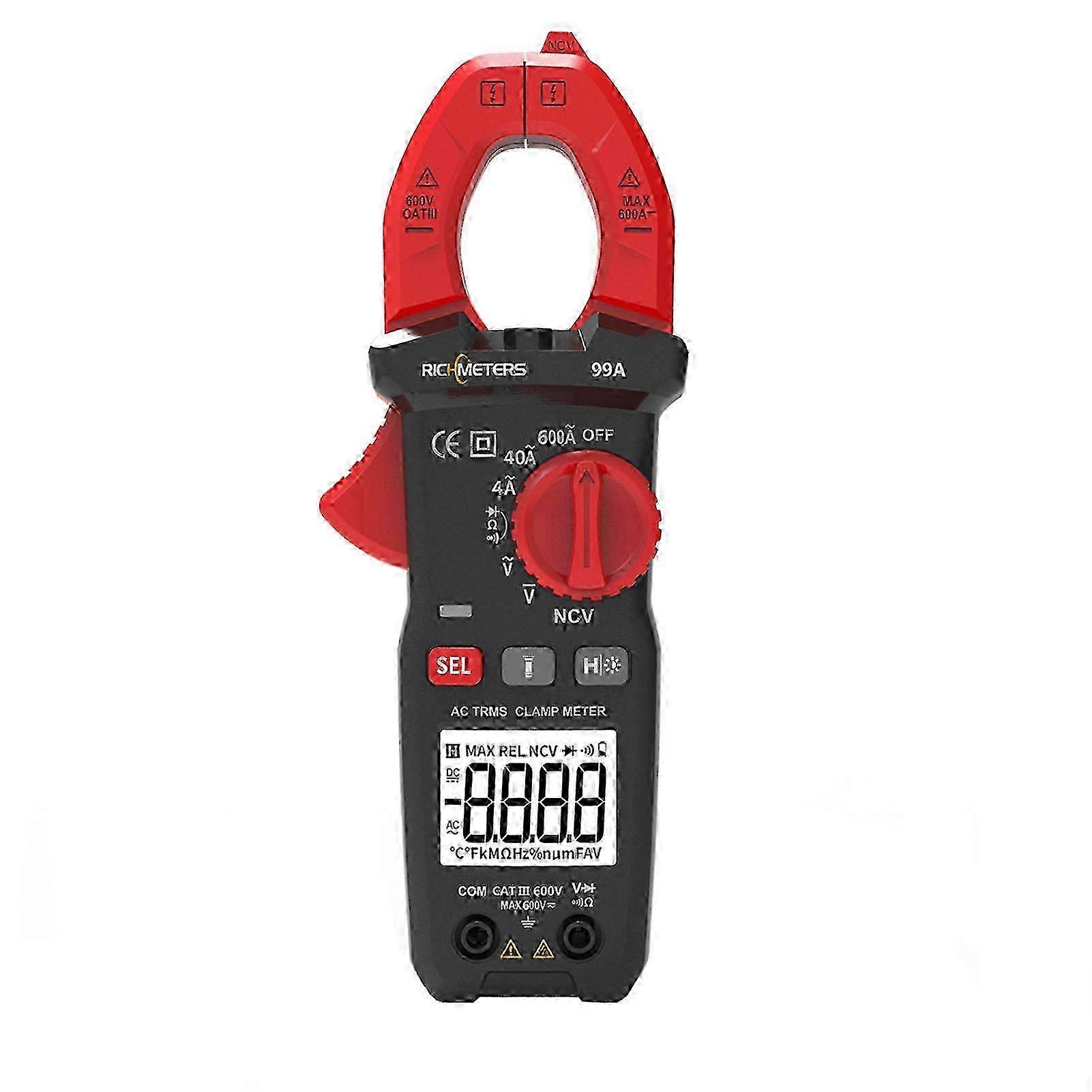 Clamp Multimeter AC/DC 600A Digital Multimeter Current Temperature Capacitance Voltage Resistance Multimeter miao4