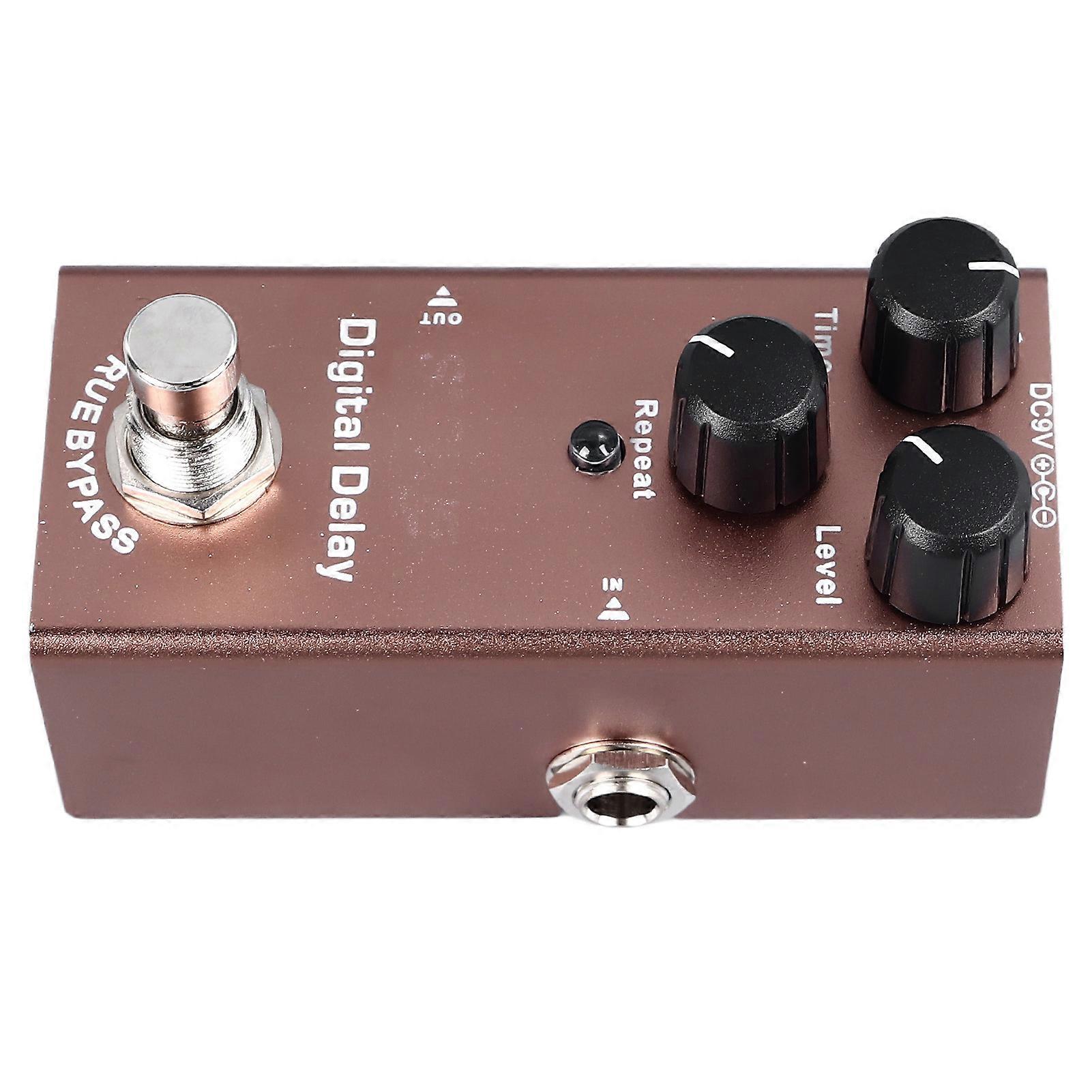 Electric Guitar Effect Pedal Single Type Accurate Adjustment Aluminum Alloy Portable Mini Effect Pedal Digital Delay(08)