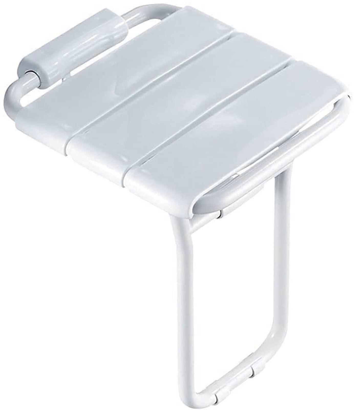 Entryway Shoe Changing Stool with Safety Belt, Folding Bathroom Shower Seat, Wall-Mounted, Compact Design, Suitable for Small Spaces