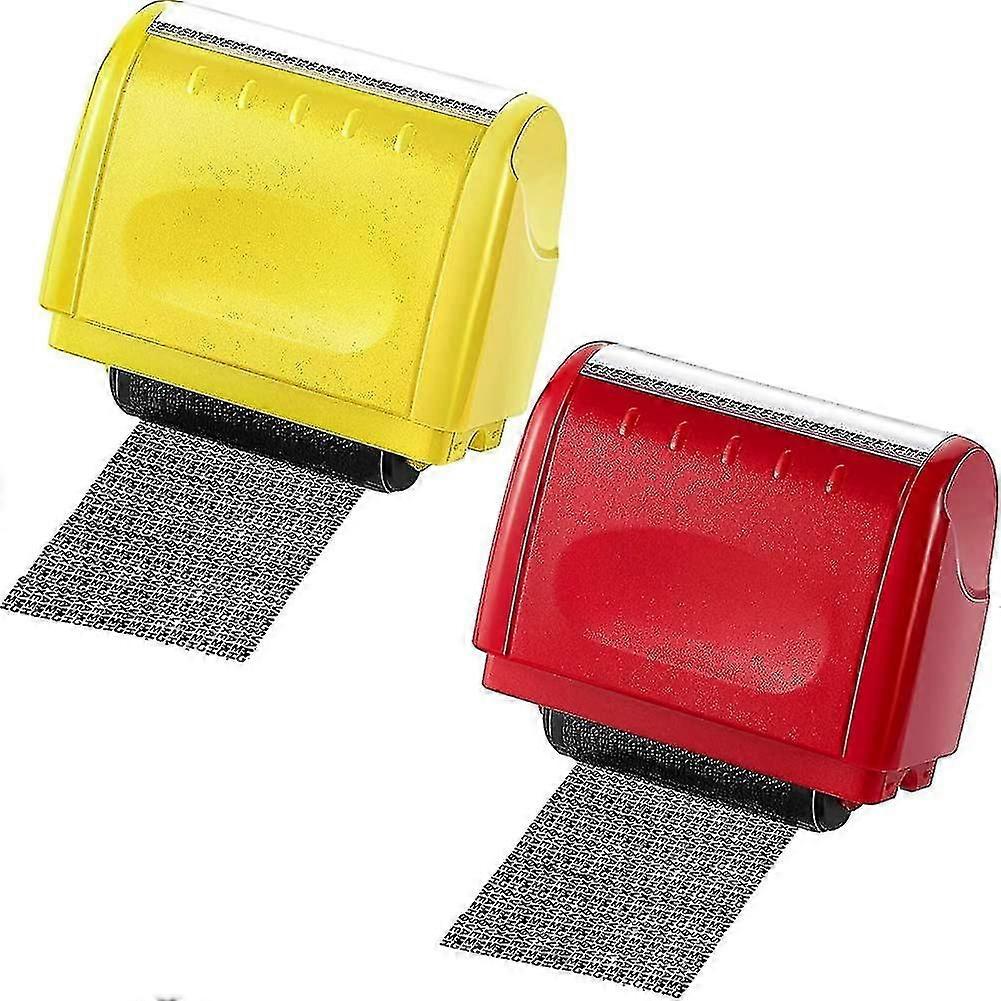2 Pieces Identity Theft Prevention Stamp Identity Guard Roller Stamp Wide Rolling Security