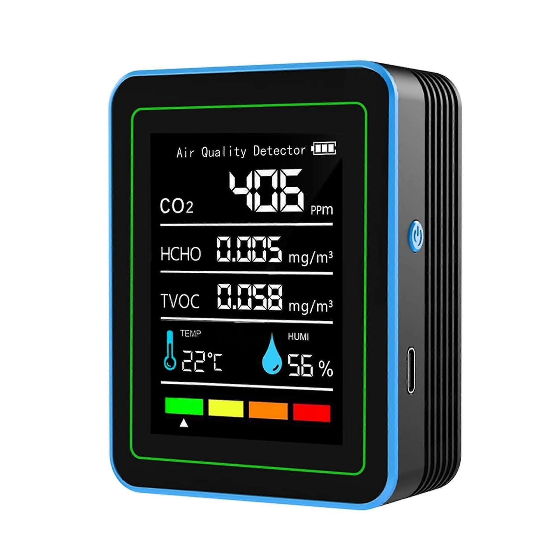 5in1 Air Quality Monitor Indoor Air Quality Meter With Formaldehyde Detection For Home Office